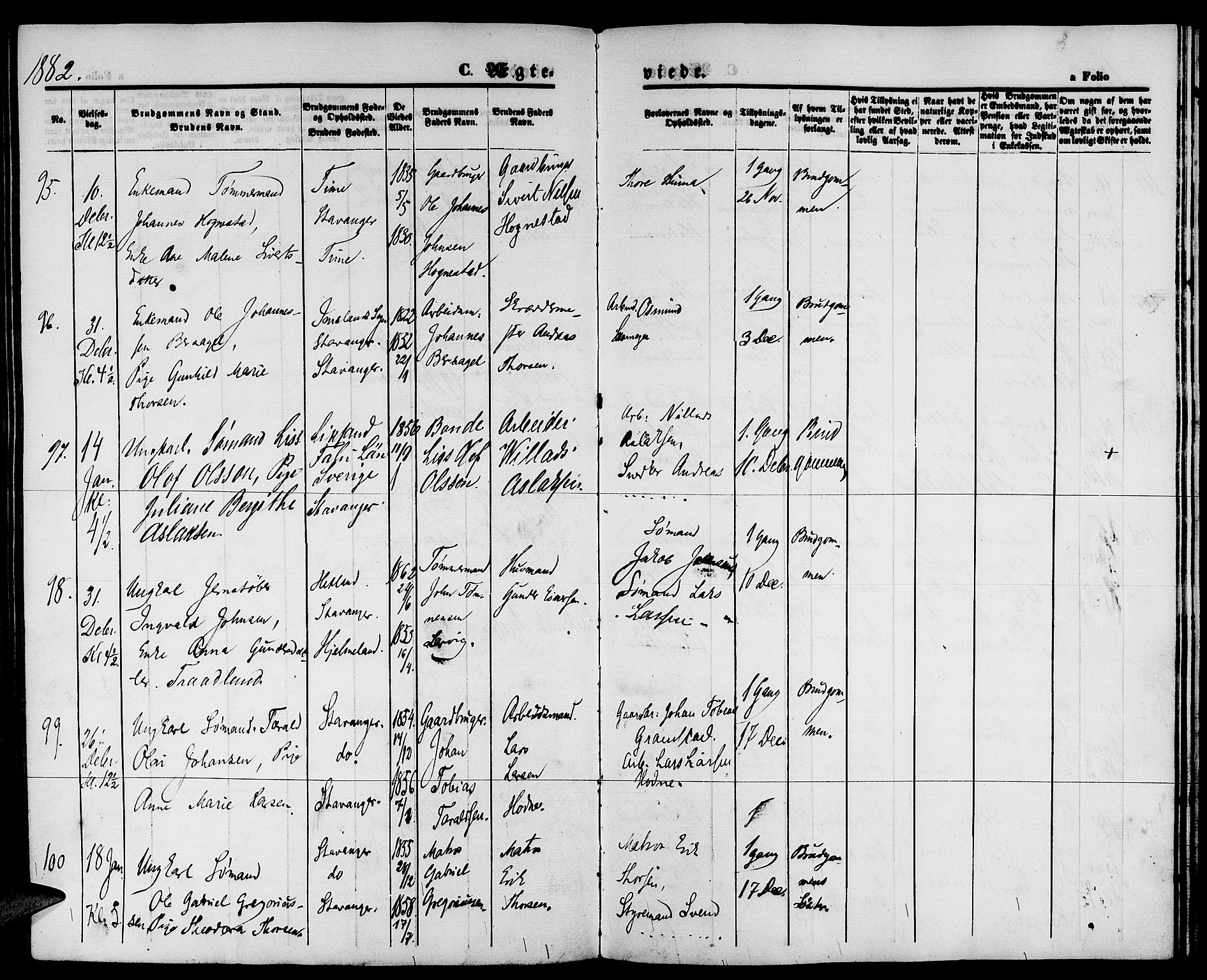 St. Petri sokneprestkontor, AV/SAST-A-101813/001/30/30BB/L0003: Parish register (copy) no. B 3, 1873-1885