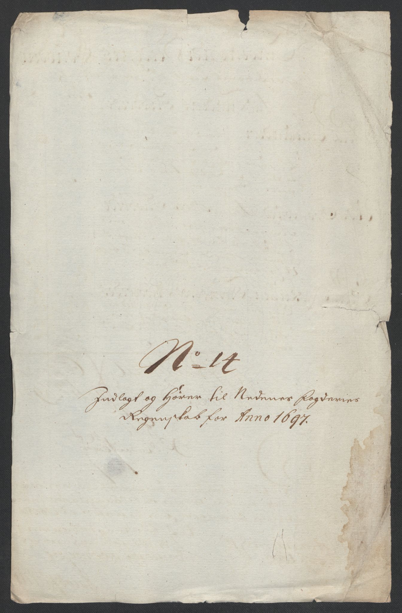 Rentekammeret inntil 1814, Reviderte regnskaper, Fogderegnskap, AV/RA-EA-4092/R39/L2313: Fogderegnskap Nedenes, 1696-1697, p. 205