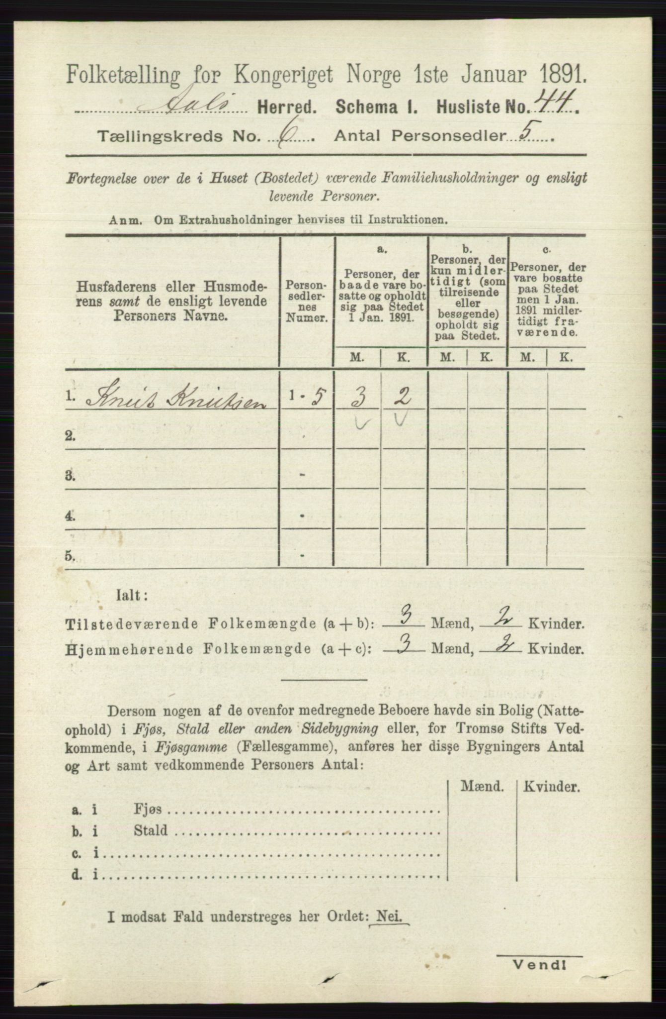 RA, 1891 census for 0619 Ål, 1891, p. 1512