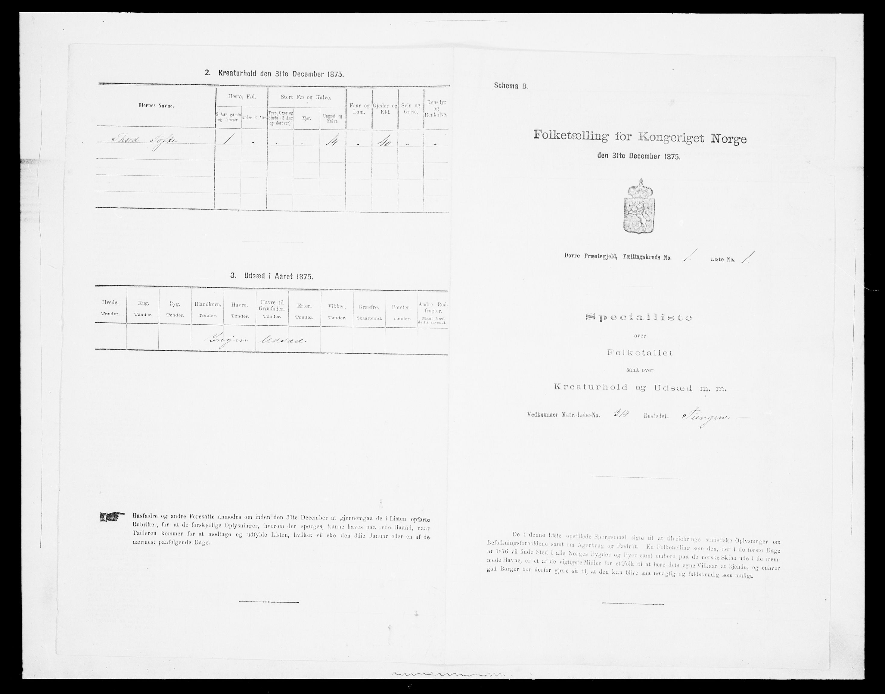 SAH, 1875 census for 0511P Dovre, 1875, p. 55