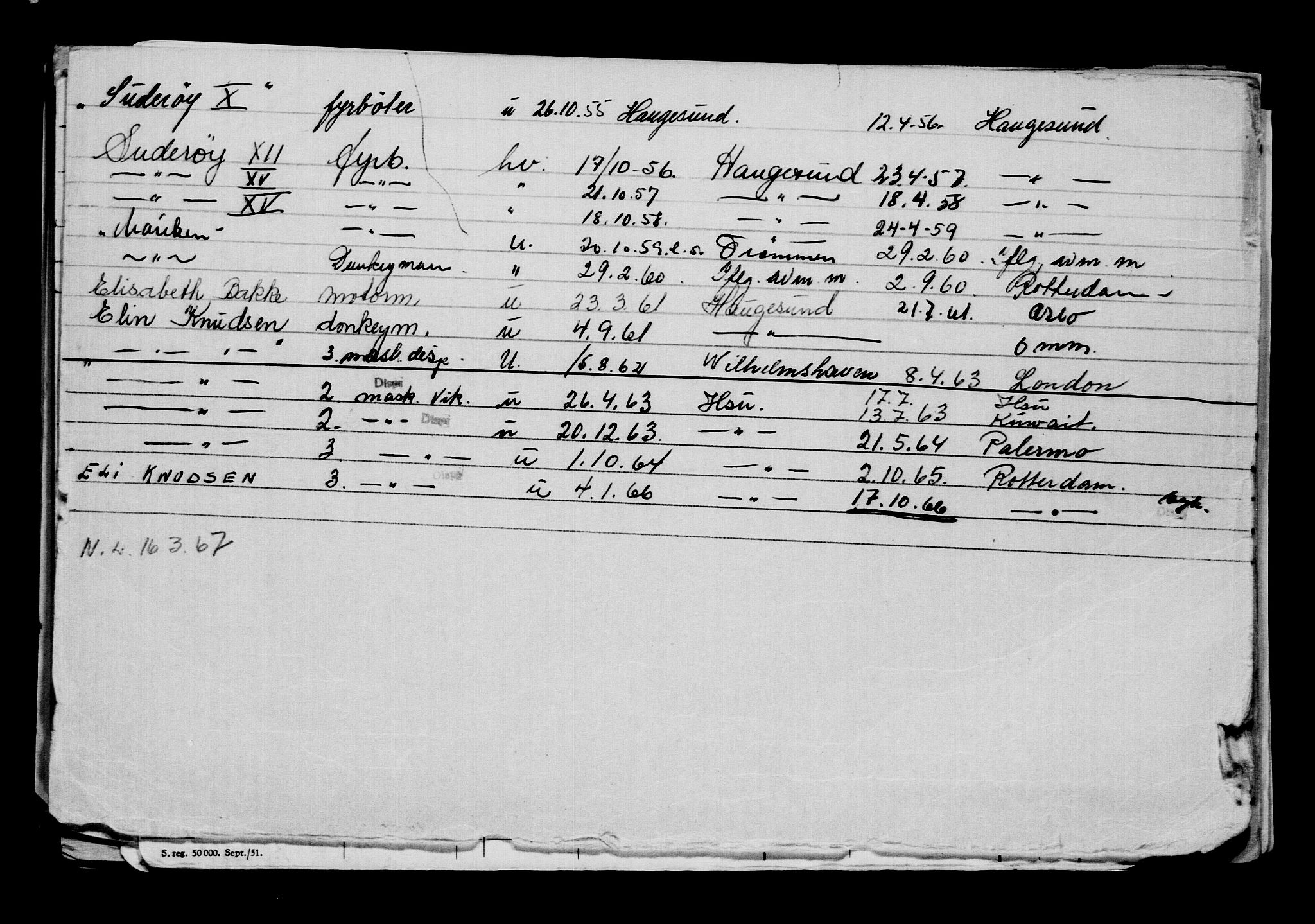 Direktoratet for sjømenn, RA/S-3545/G/Gb/L0236: Hovedkort, 1924, p. 166