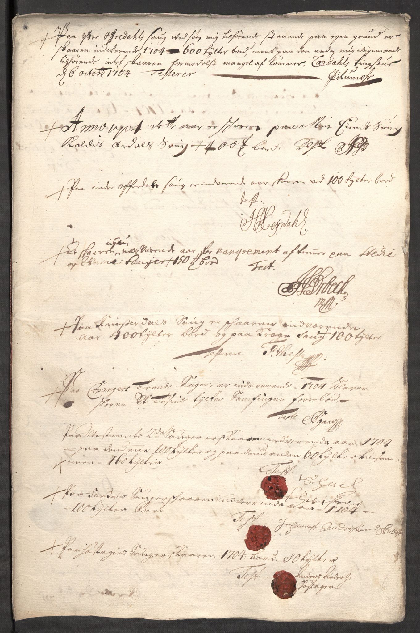 Rentekammeret inntil 1814, Reviderte regnskaper, Fogderegnskap, AV/RA-EA-4092/R52/L3313: Fogderegnskap Sogn, 1703-1704, p. 392