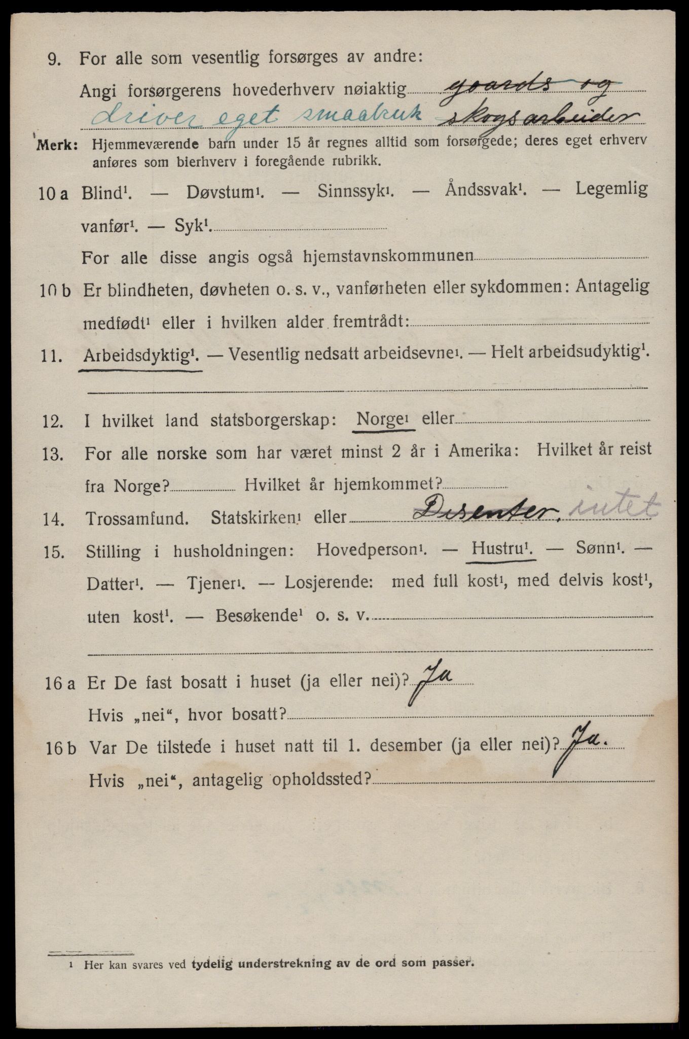 SAKO, 1920 census for Seljord, 1920, p. 3963