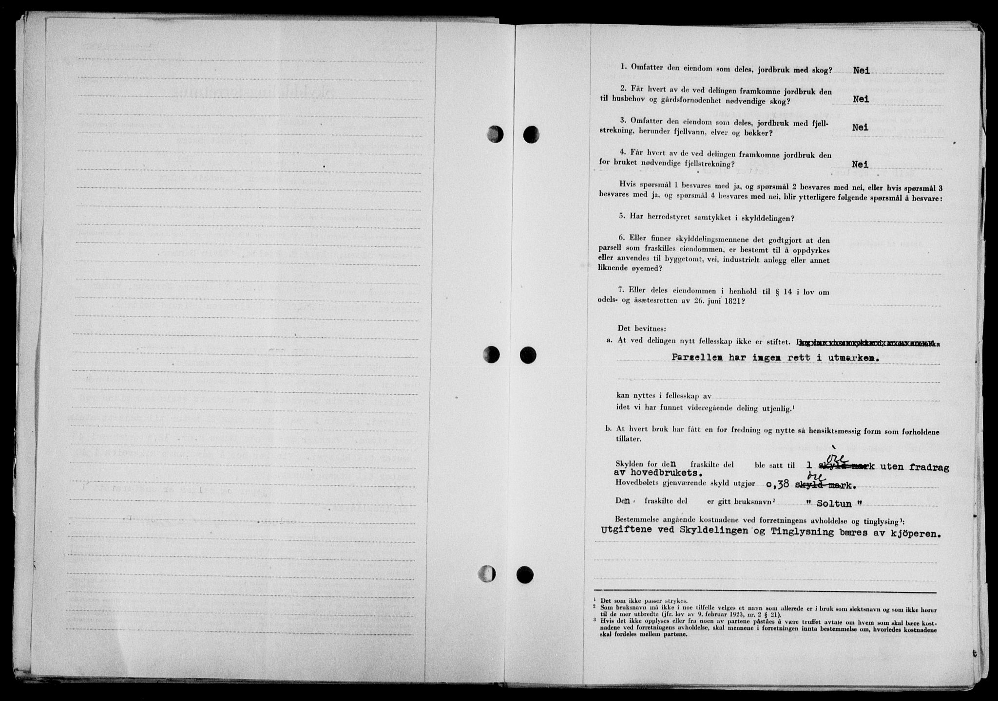 Lofoten sorenskriveri, SAT/A-0017/1/2/2C/L0016a: Mortgage book no. 16a, 1947-1947, Diary no: : 1456/1947