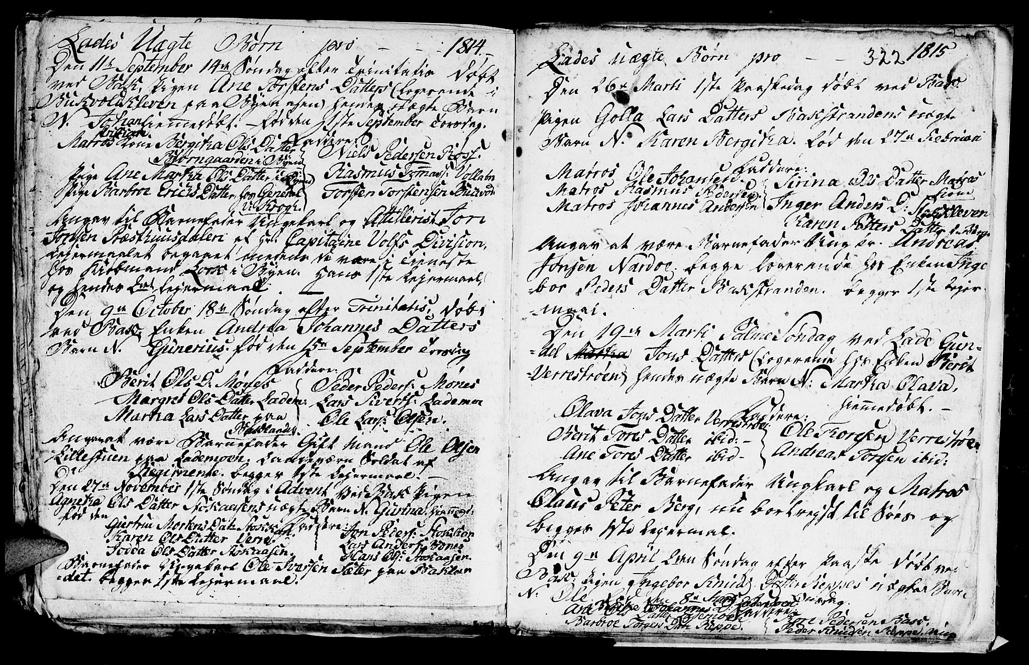Ministerialprotokoller, klokkerbøker og fødselsregistre - Sør-Trøndelag, SAT/A-1456/606/L0305: Parish register (copy) no. 606C01, 1757-1819, p. 322
