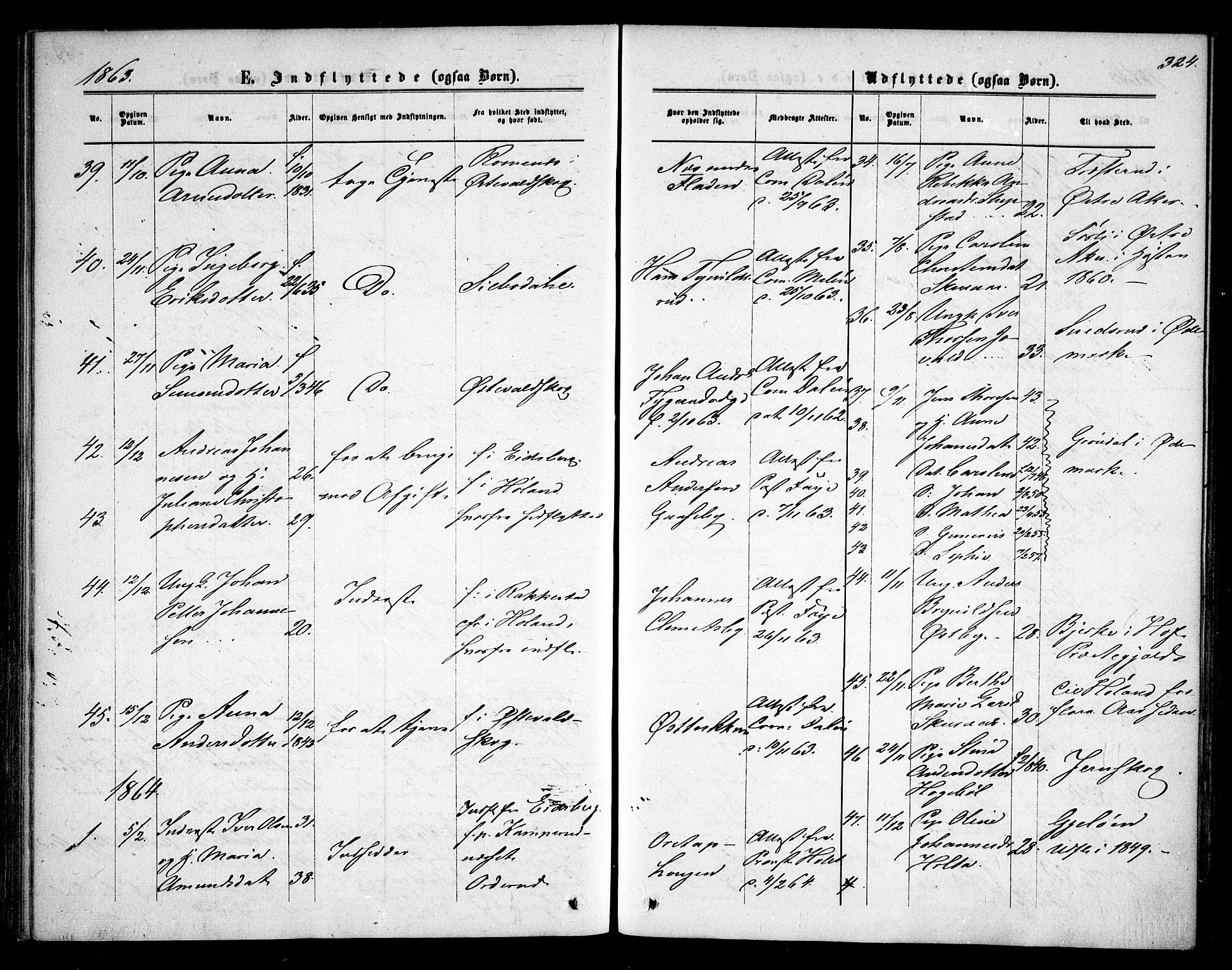 Rødenes prestekontor Kirkebøker, SAO/A-2005/F/Fa/L0007: Parish register (official) no. I 7, 1860-1869, p. 324