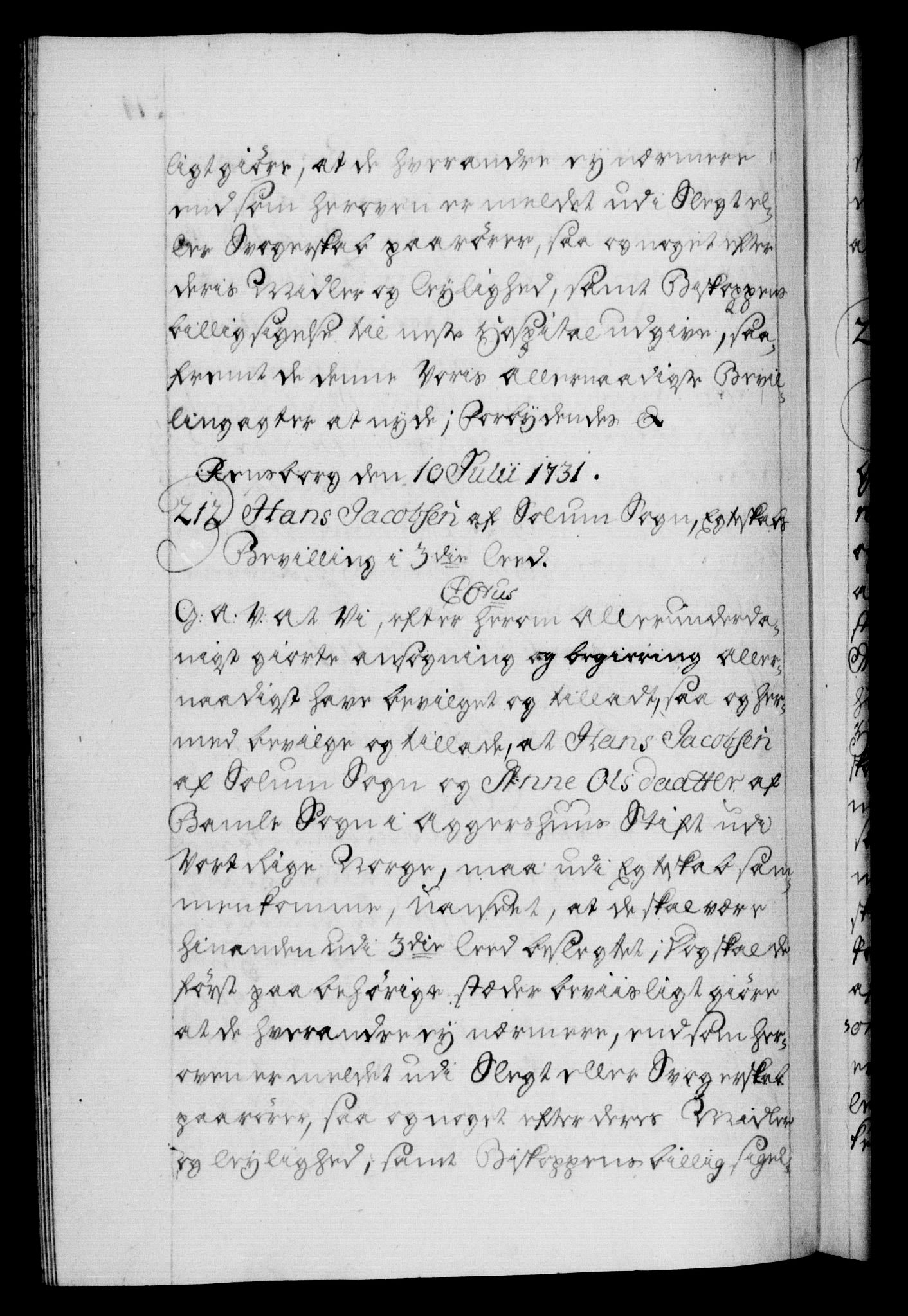 Danske Kanselli 1572-1799, AV/RA-EA-3023/F/Fc/Fca/Fcaa/L0027: Norske registre, 1730-1732, p. 214b