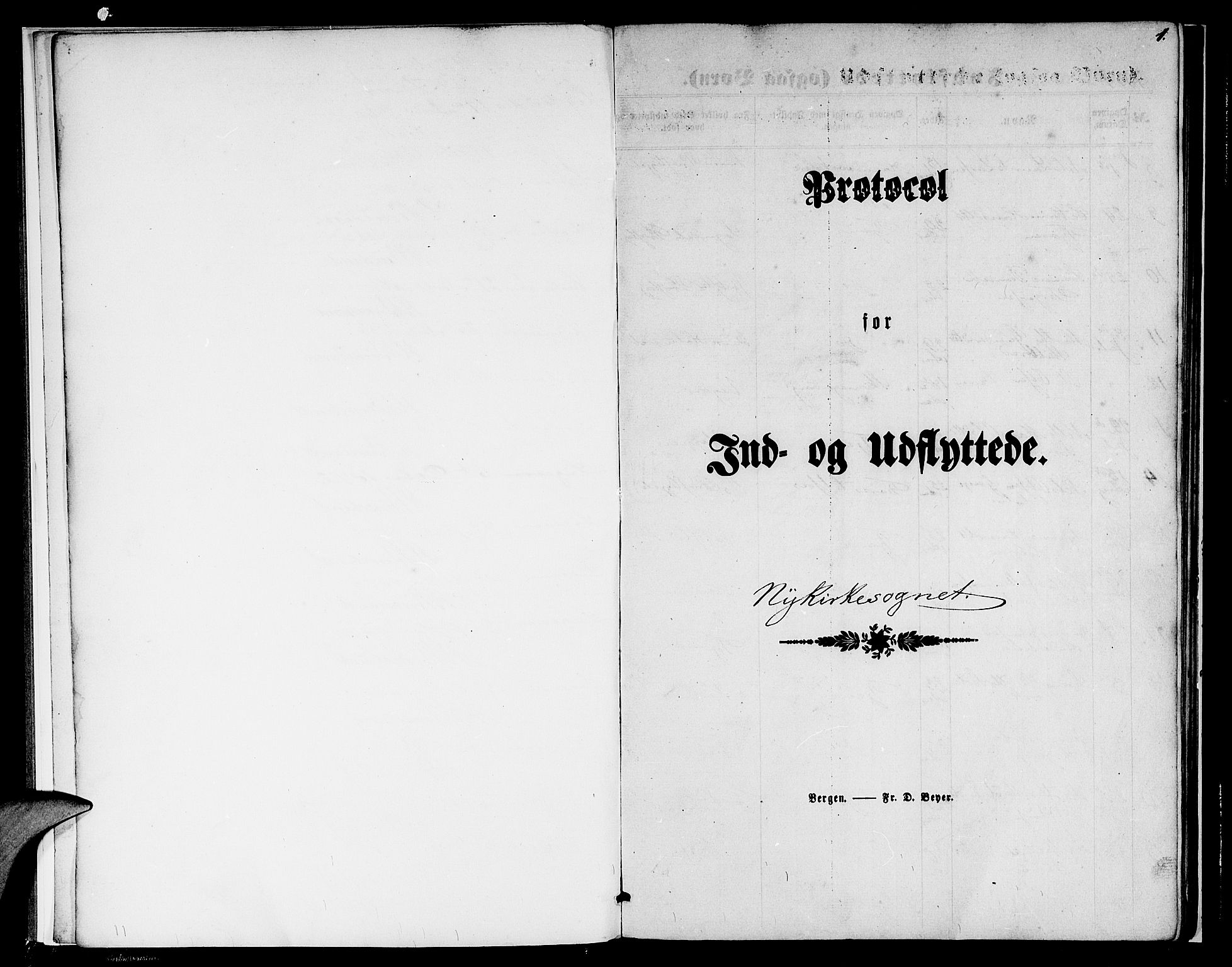 Nykirken Sokneprestembete, AV/SAB-A-77101/H/Hab: Parish register (copy) no. F 2, 1859-1886, p. 1