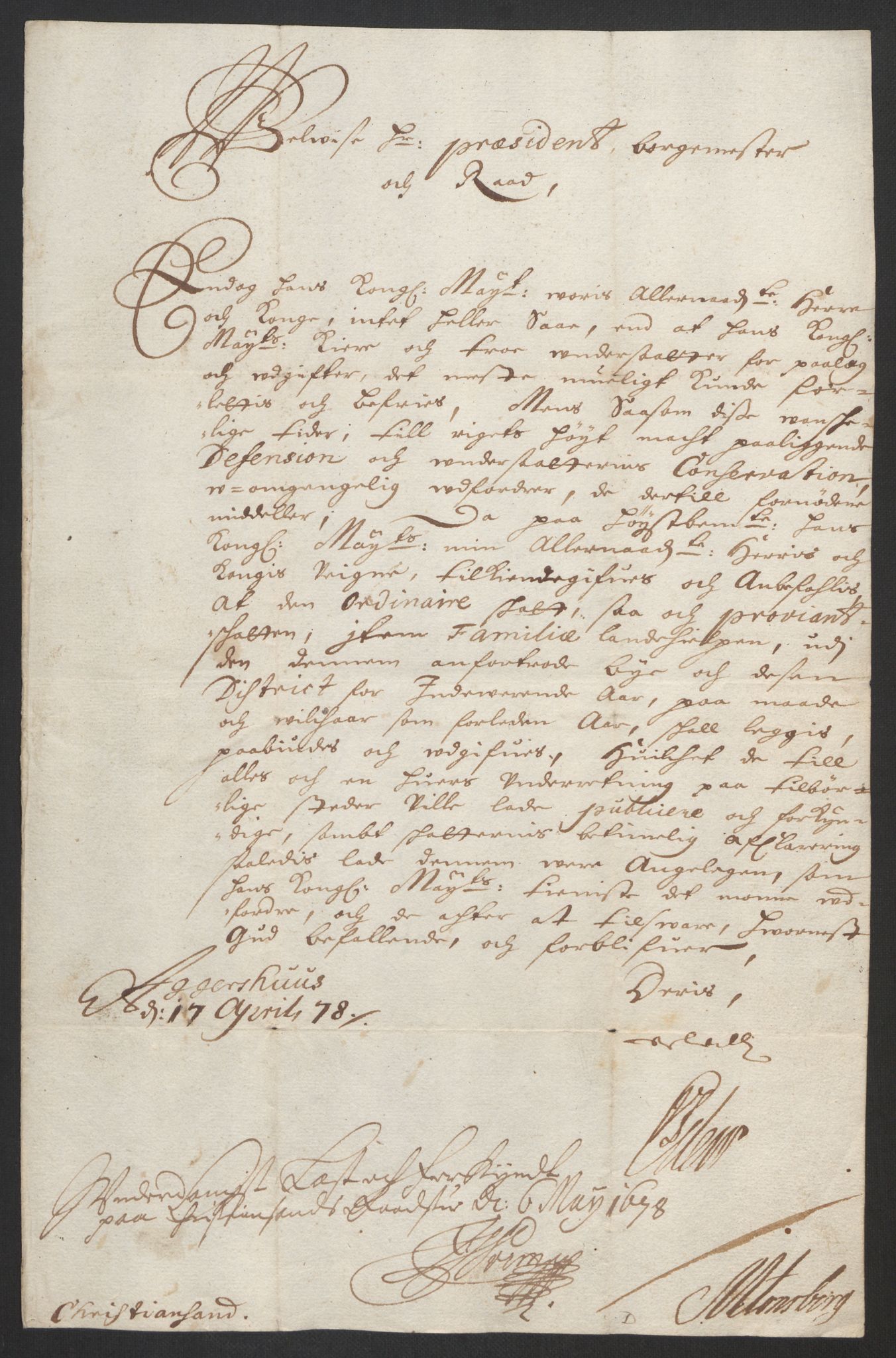 Rentekammeret inntil 1814, Reviderte regnskaper, Byregnskaper, AV/RA-EA-4066/R/Rm/L0258: [M1] Kontribusjonsregnskap, 1664-1700, p. 228