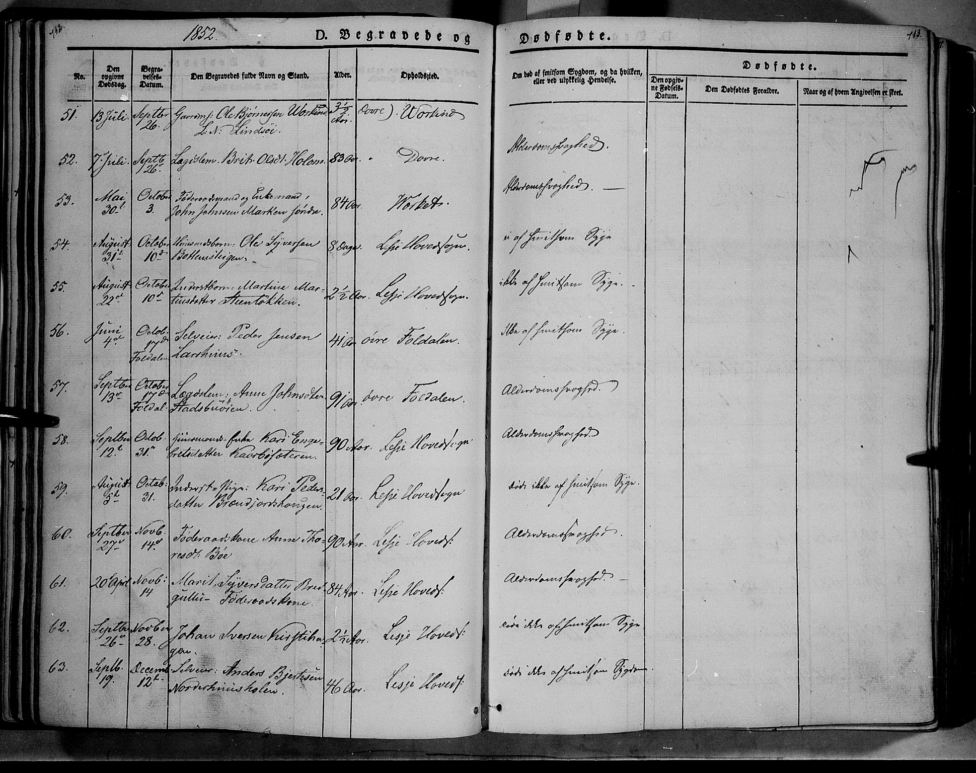 Lesja prestekontor, SAH/PREST-068/H/Ha/Haa/L0006: Parish register (official) no. 6B, 1843-1854, p. 712-713