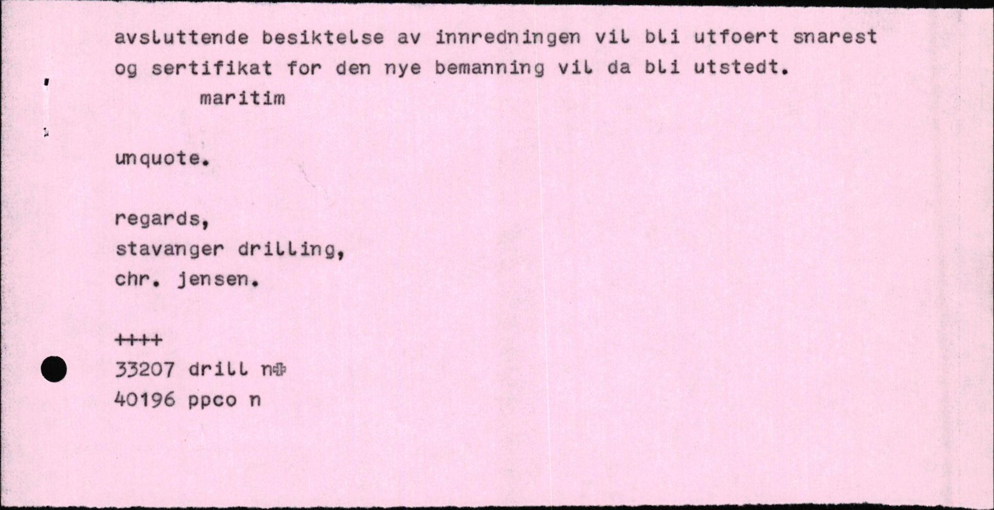 Pa 1503 - Stavanger Drilling AS, AV/SAST-A-101906/2/E/Eb/Eba/L0010: Sak og korrespondanse, 1977-1981