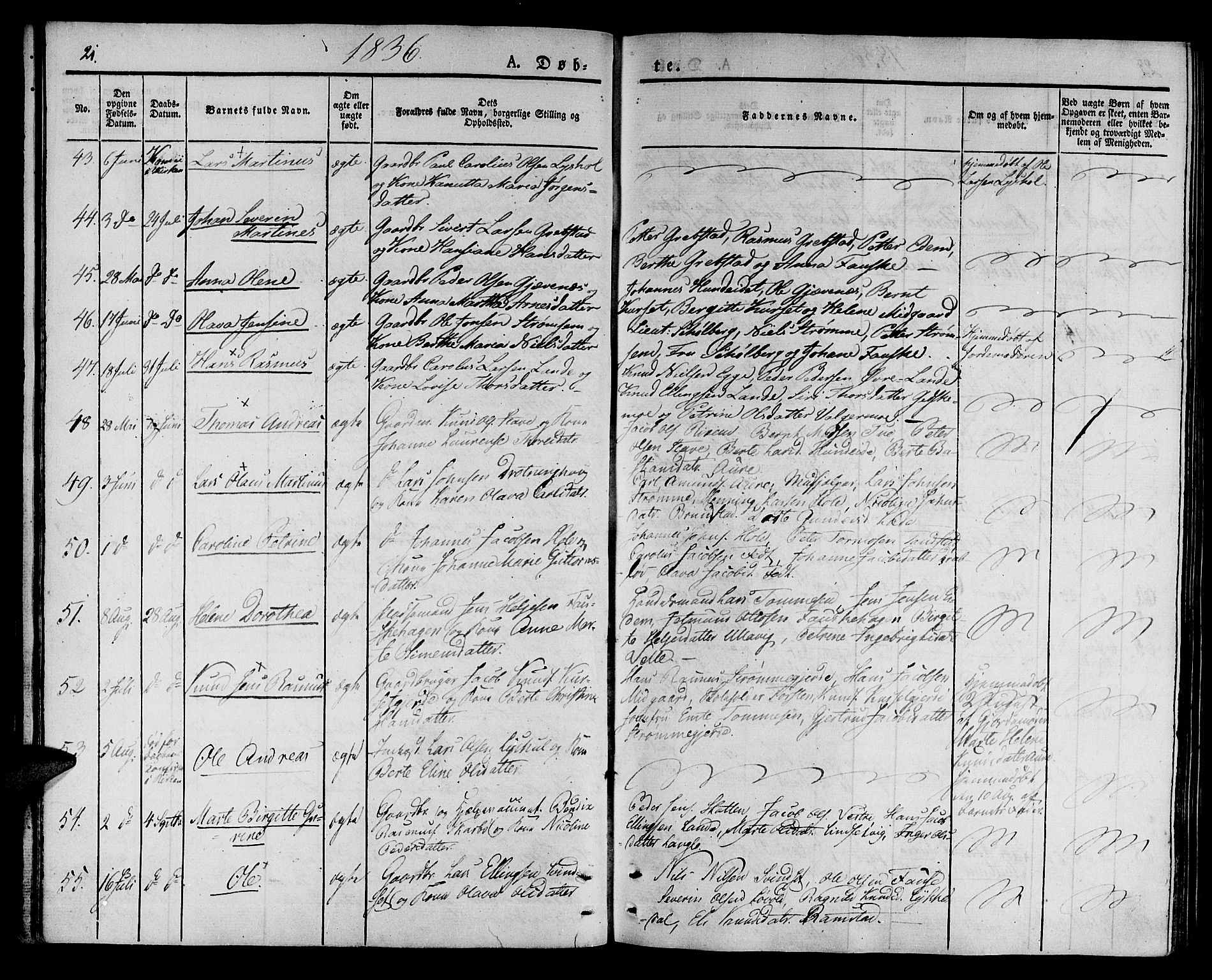 Ministerialprotokoller, klokkerbøker og fødselsregistre - Møre og Romsdal, SAT/A-1454/522/L0311: Parish register (official) no. 522A06, 1832-1842, p. 21