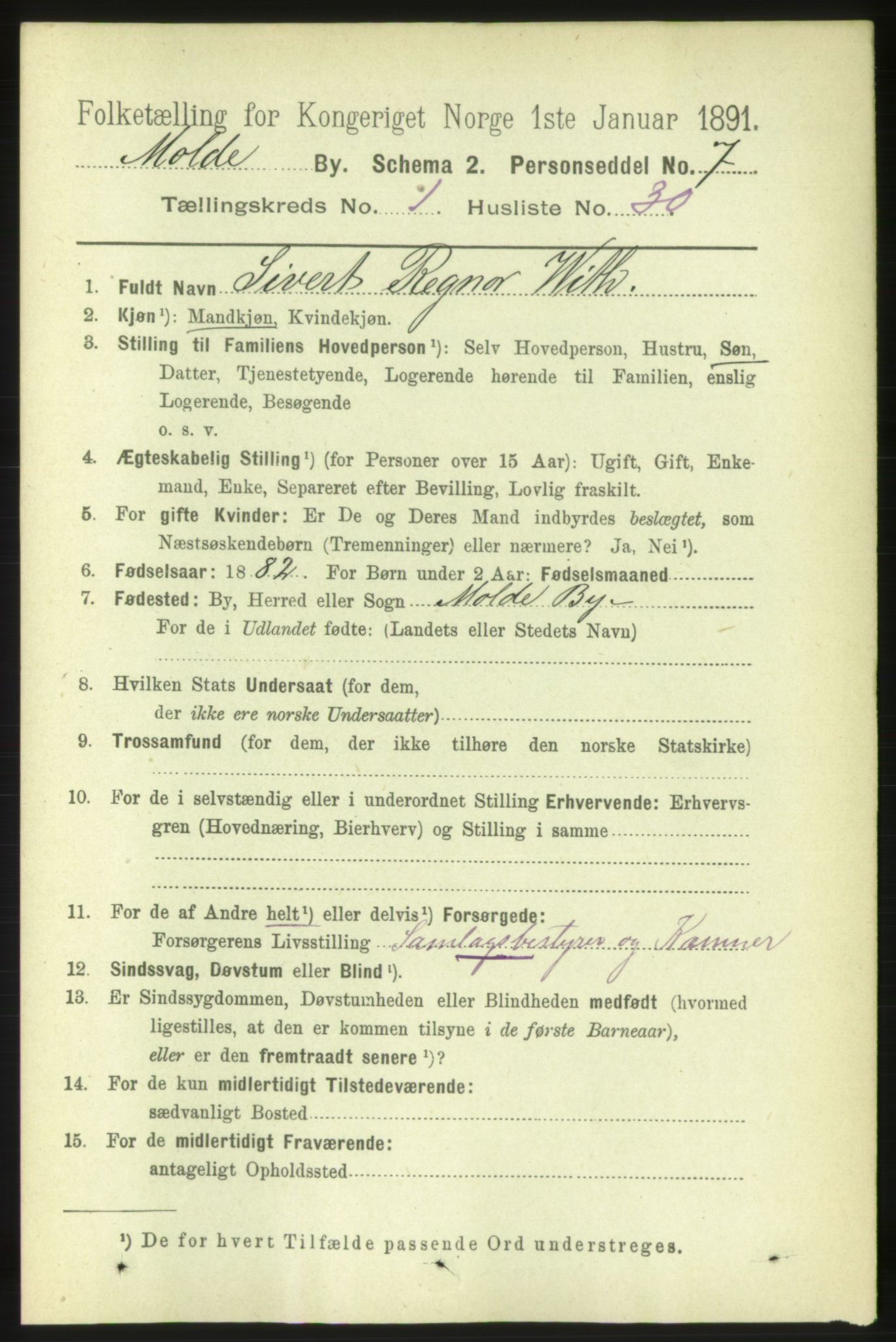 RA, 1891 census for 1502 Molde, 1891, p. 554