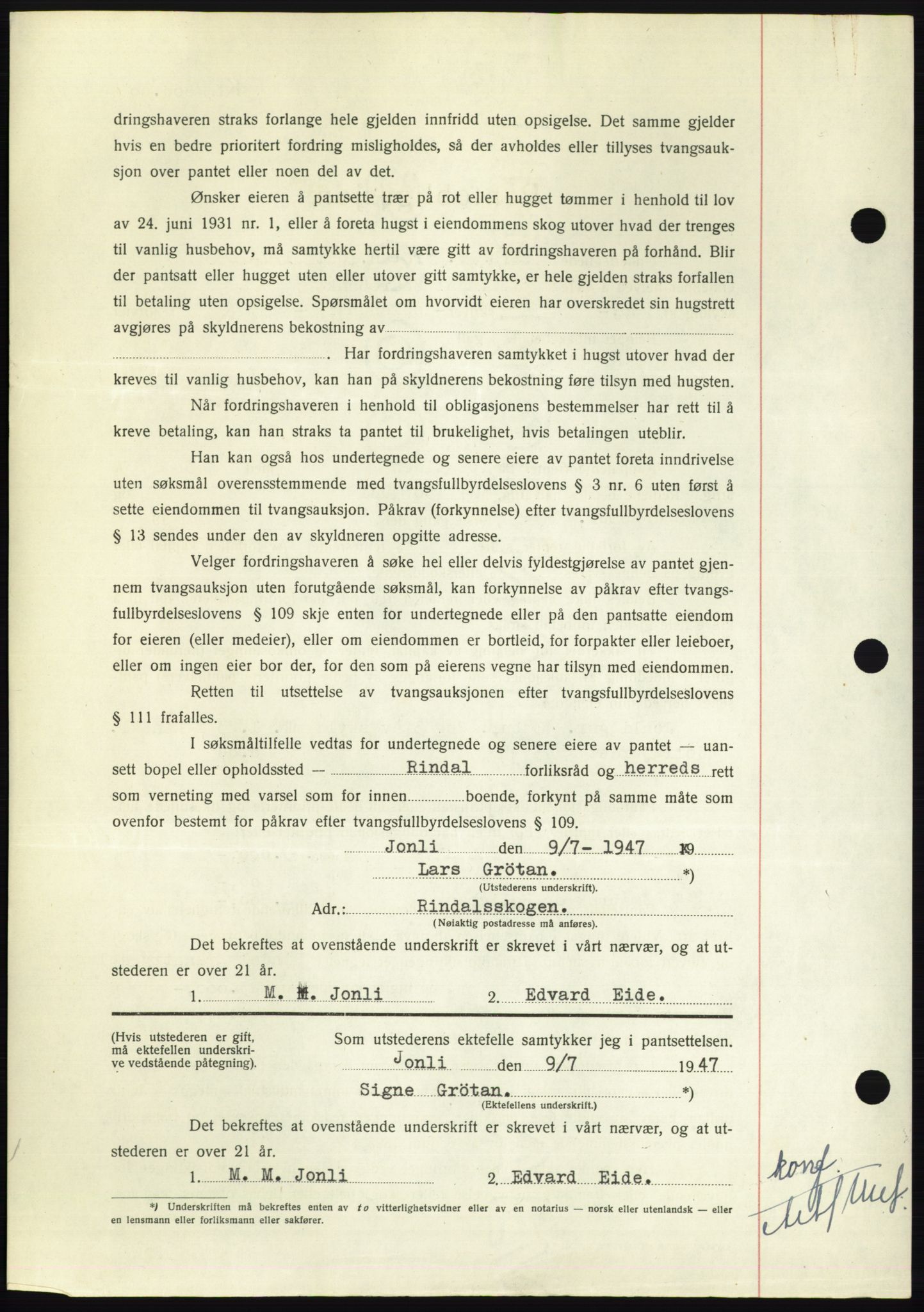 Nordmøre sorenskriveri, AV/SAT-A-4132/1/2/2Ca: Mortgage book no. B99, 1948-1948, Diary no: : 2476/1948