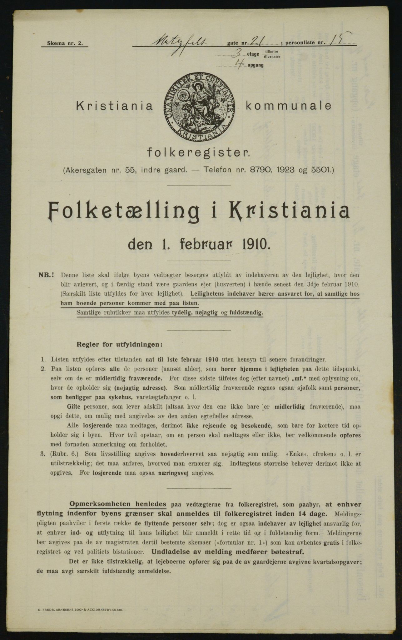 OBA, Municipal Census 1910 for Kristiania, 1910, p. 64148