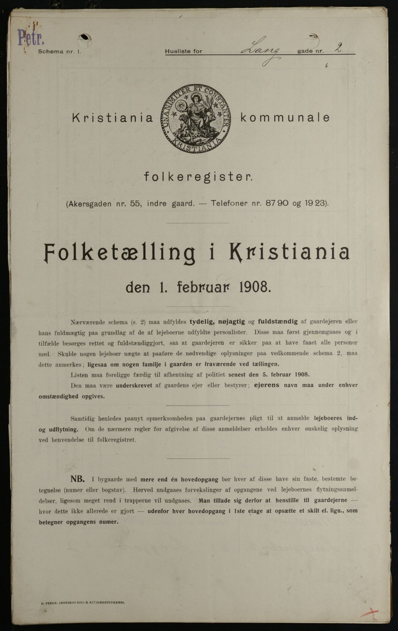 OBA, Municipal Census 1908 for Kristiania, 1908, p. 50628