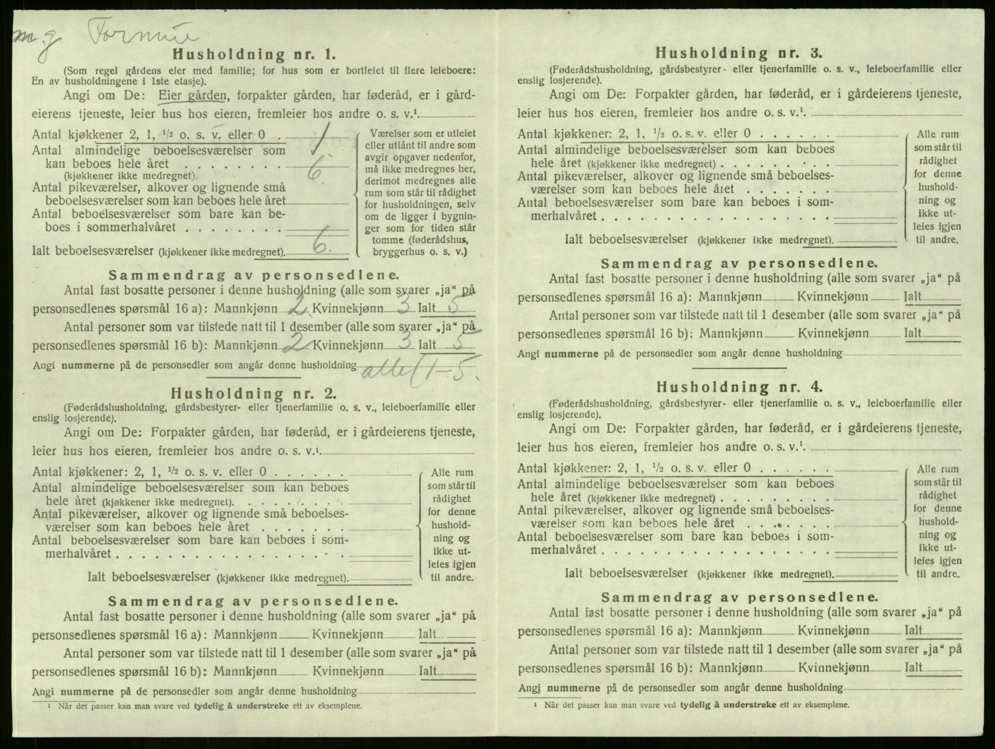 SAKO, 1920 census for Lier, 1920, p. 3034