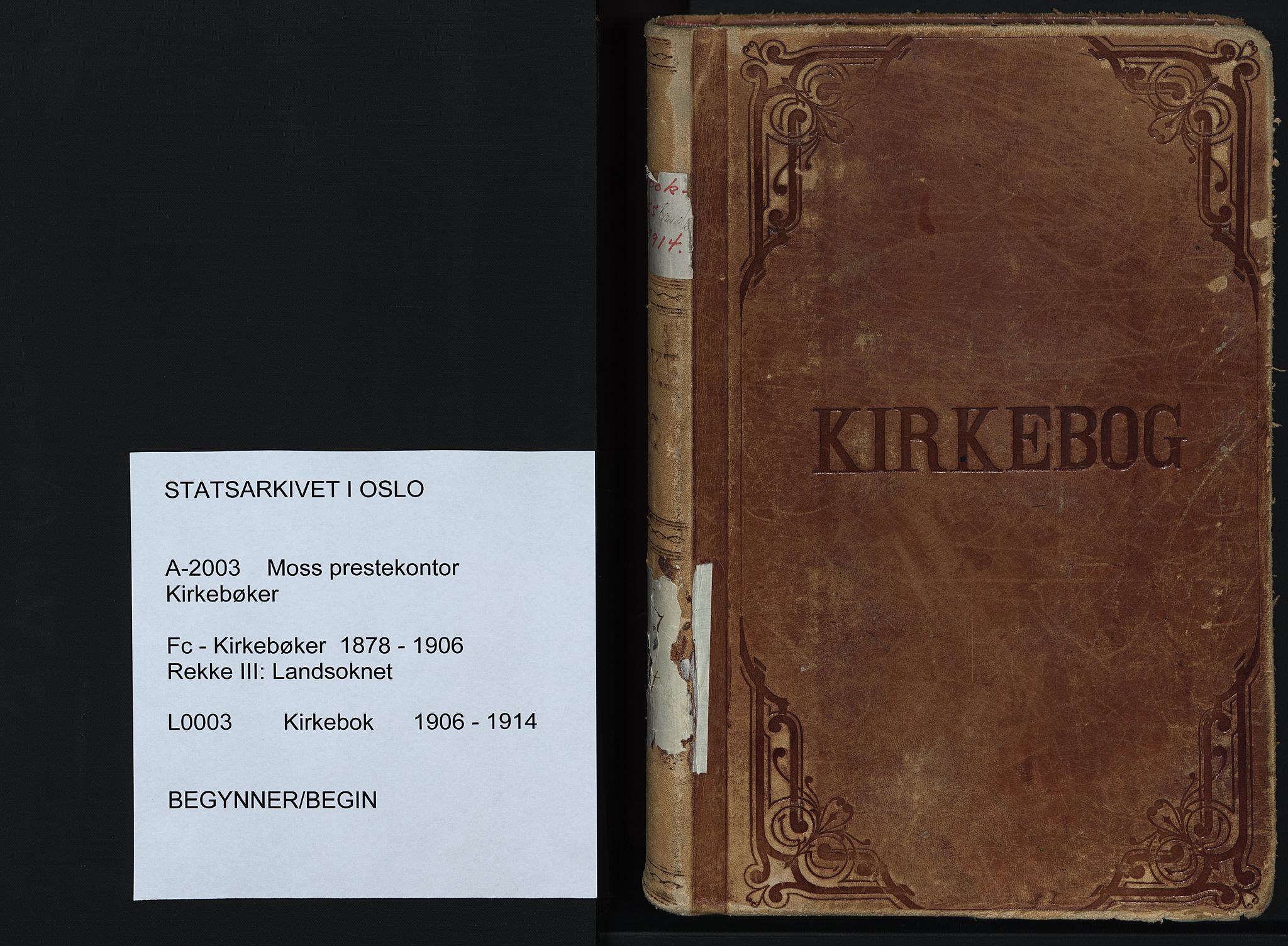 Moss prestekontor Kirkebøker, SAO/A-2003/F/Fc/L0003: Parish register (official) no. III 3, 1906-1914