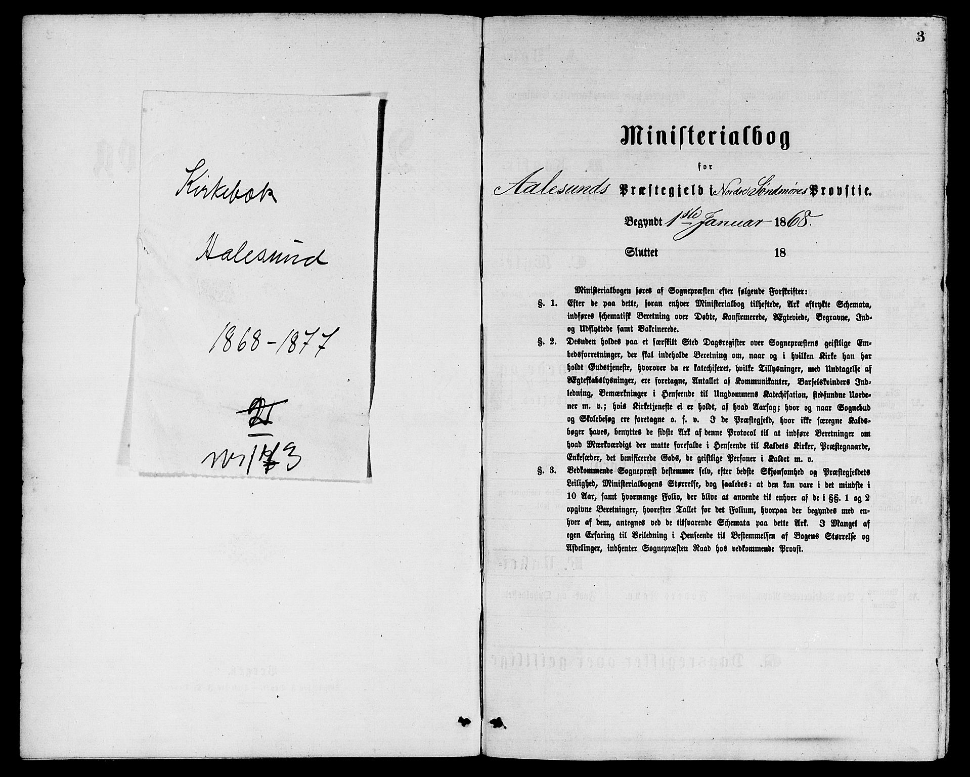 Ministerialprotokoller, klokkerbøker og fødselsregistre - Møre og Romsdal, AV/SAT-A-1454/529/L0465: Parish register (copy) no. 529C02, 1868-1877, p. 3