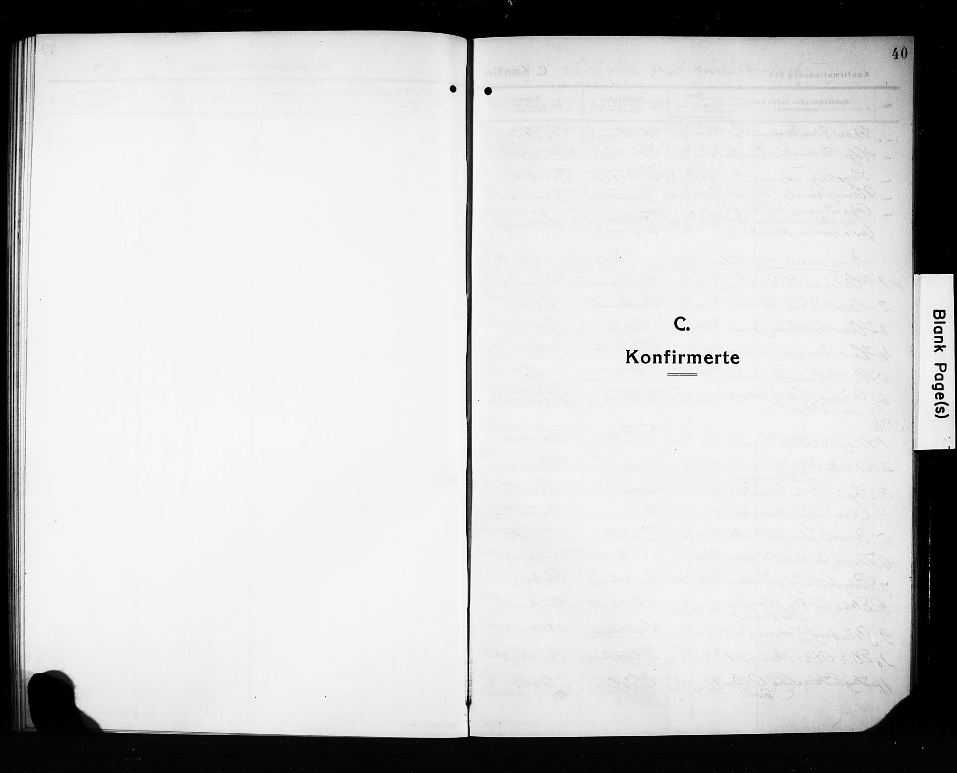 Fet prestekontor Kirkebøker, SAO/A-10370a/G/Gb/L0006: Parish register (copy) no. II 6, 1914-1925, p. 40