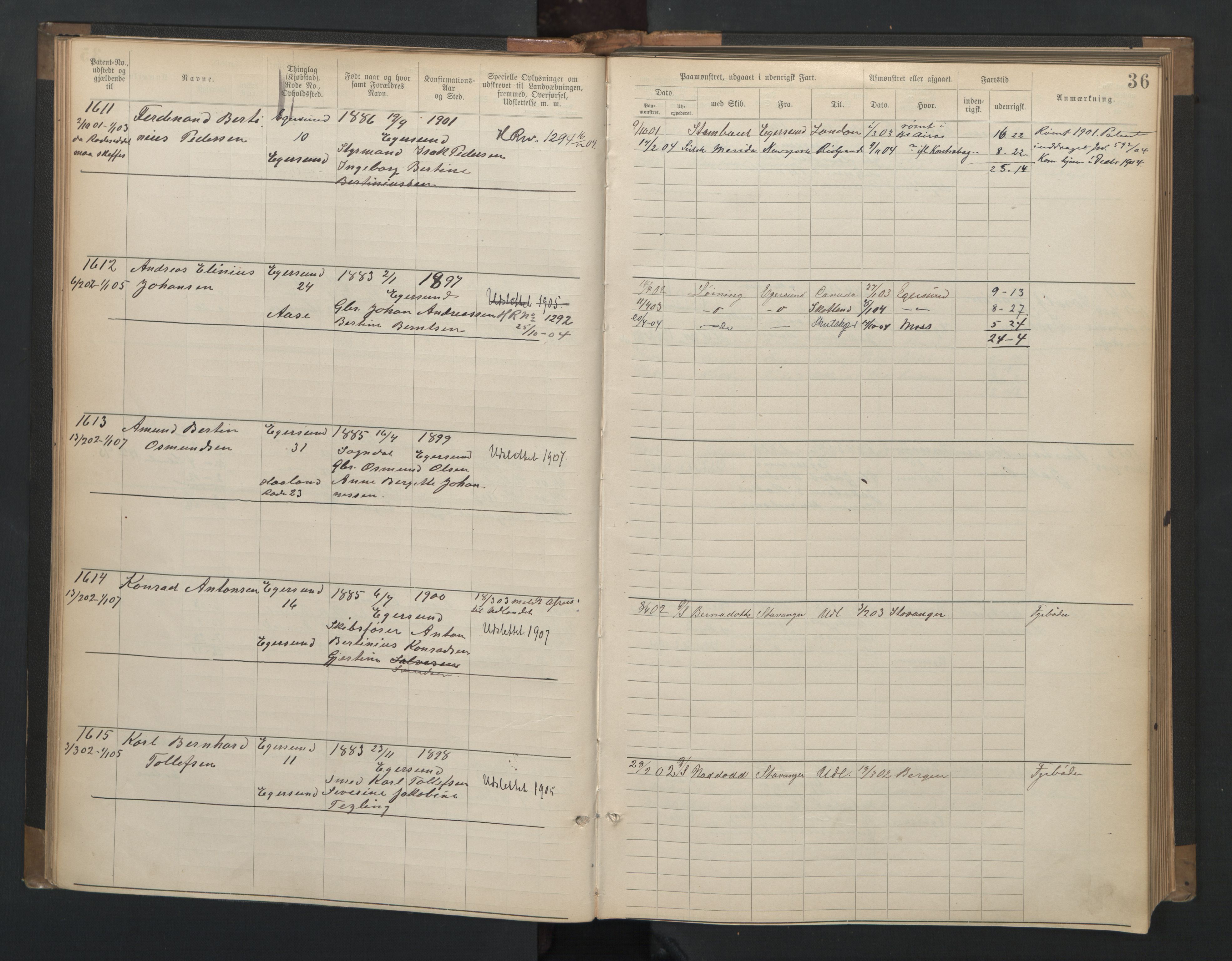 Egersund mønstringskrets, SAK/2031-0019/F/Fa/L0002: Annotasjonsrulle nr 1441-2064 med register, O-2, 1895-1931, p. 59