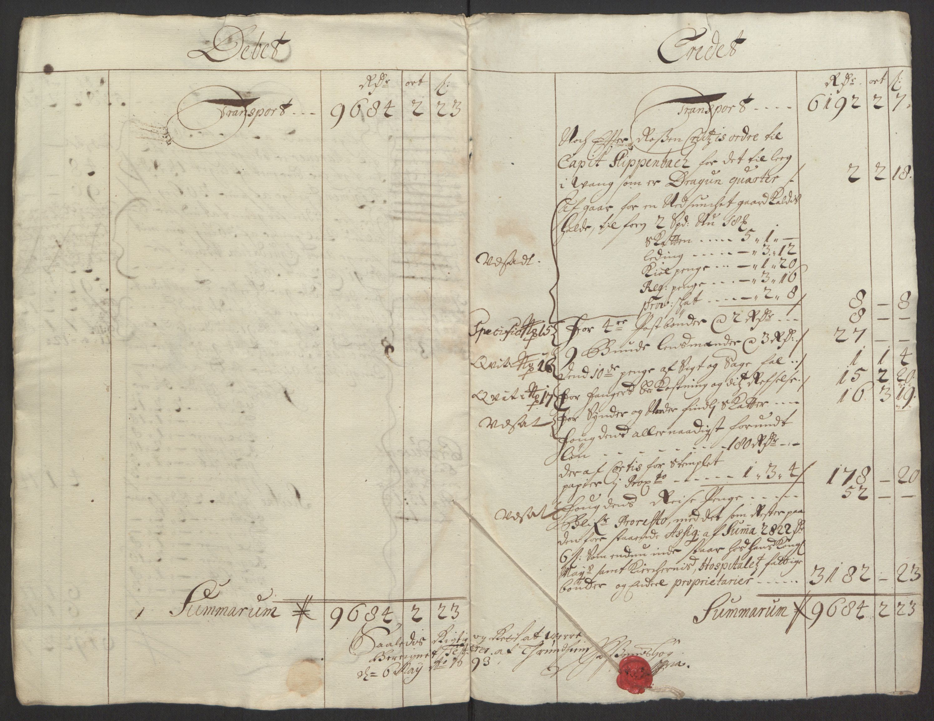 Rentekammeret inntil 1814, Reviderte regnskaper, Fogderegnskap, RA/EA-4092/R63/L4308: Fogderegnskap Inderøy, 1692-1694, p. 9