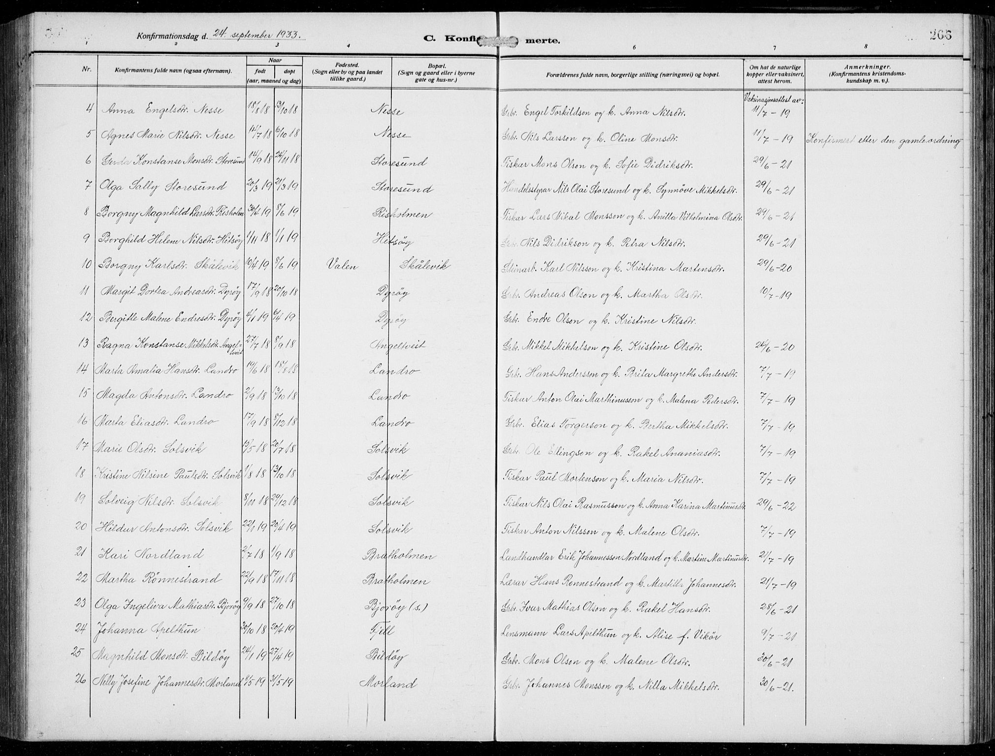 Fjell sokneprestembete, AV/SAB-A-75301/H/Hab: Parish register (copy) no. A  6, 1918-1936, p. 266