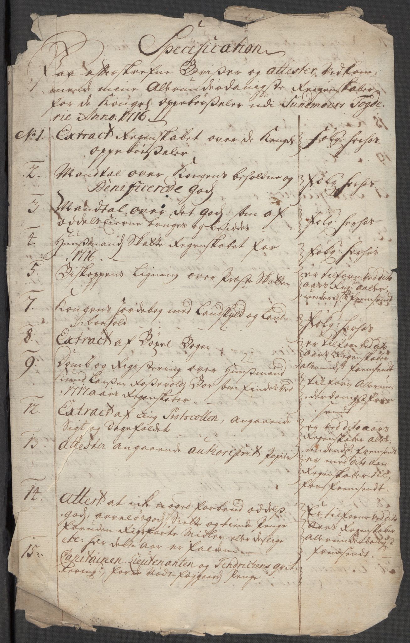 Rentekammeret inntil 1814, Reviderte regnskaper, Fogderegnskap, RA/EA-4092/R54/L3568: Fogderegnskap Sunnmøre, 1716, p. 16