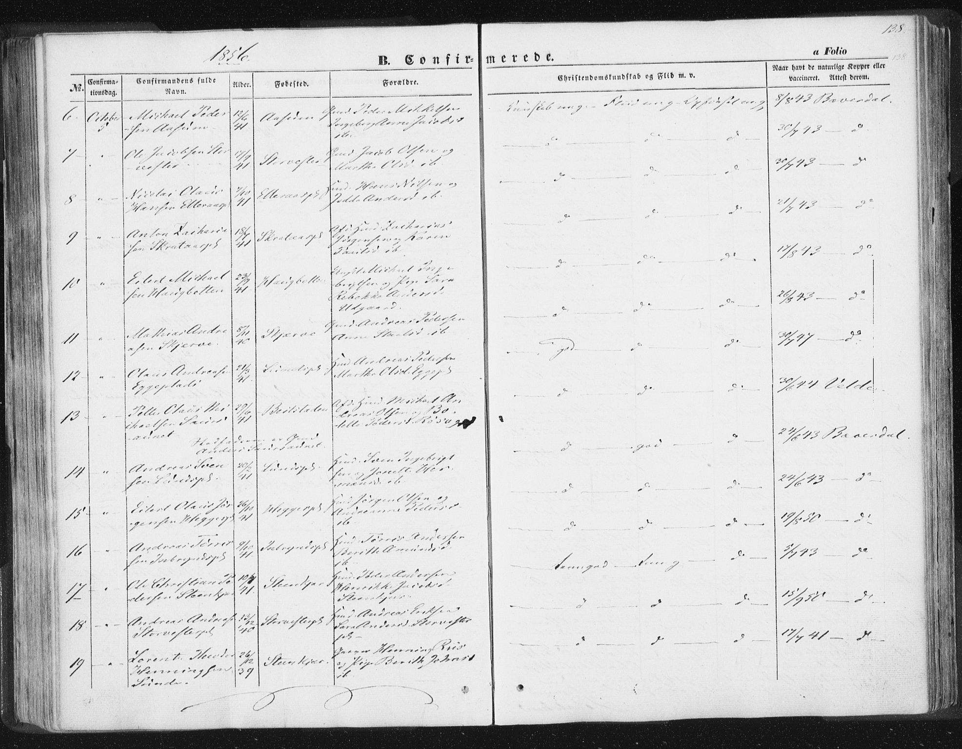 Ministerialprotokoller, klokkerbøker og fødselsregistre - Nord-Trøndelag, SAT/A-1458/746/L0446: Parish register (official) no. 746A05, 1846-1859, p. 138