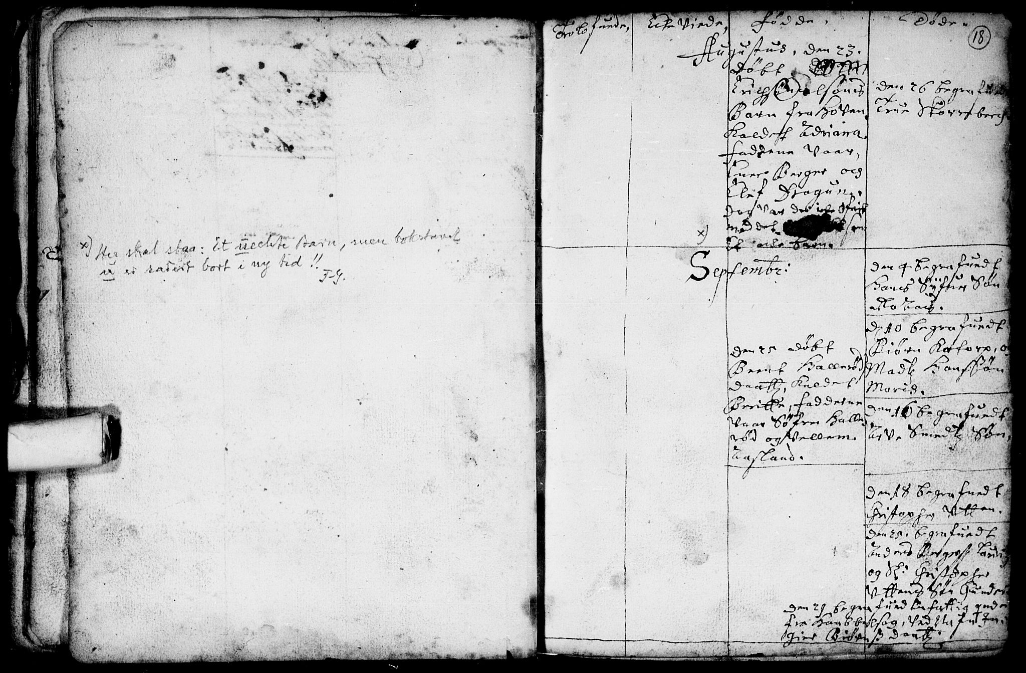 Spydeberg prestekontor Kirkebøker, AV/SAO-A-10924/F/Fa/L0001: Parish register (official) no. I 1, 1696-1738, p. 18