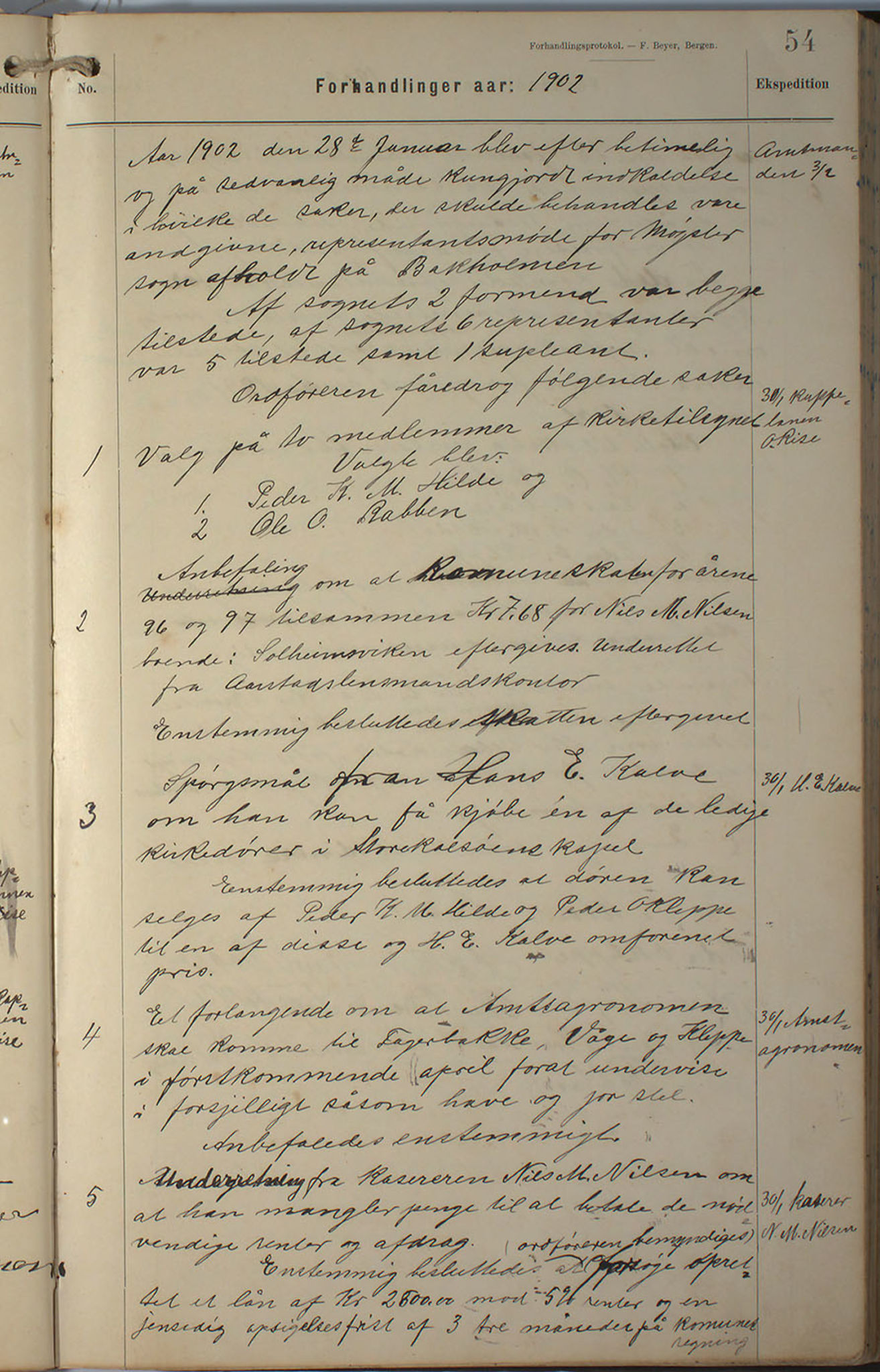 Austevoll kommune. Formannskapet, IKAH/1244-021/A/Aa/L0002a: Møtebok for heradstyret, 1901-1910, p. 106