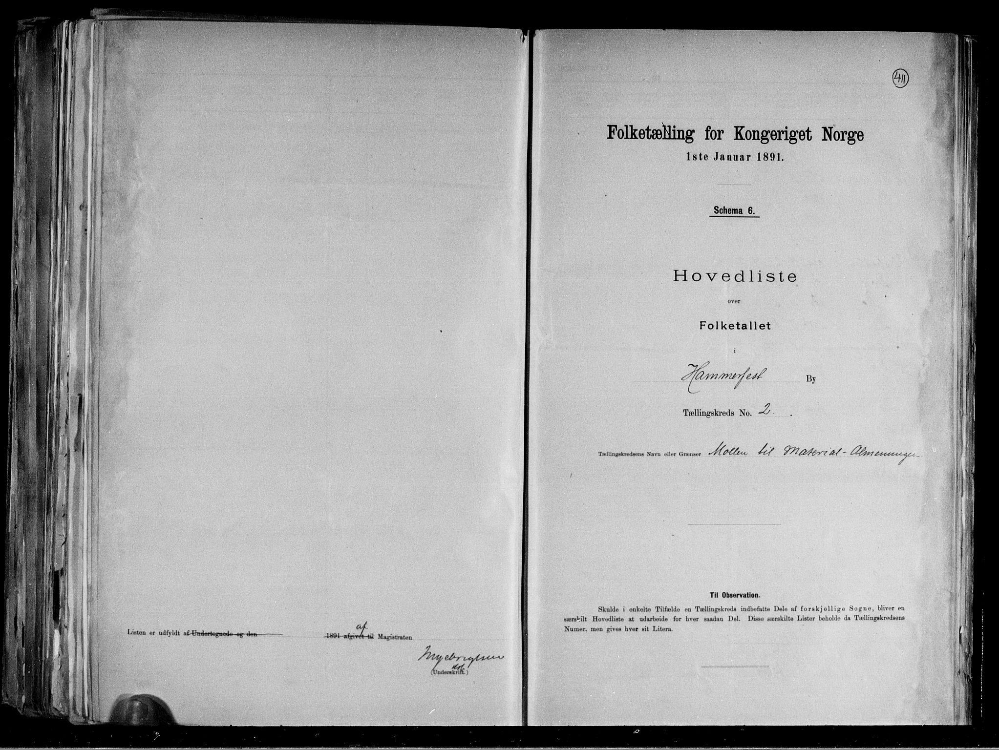 RA, 1891 census for 2001 Hammerfest, 1891, p. 7