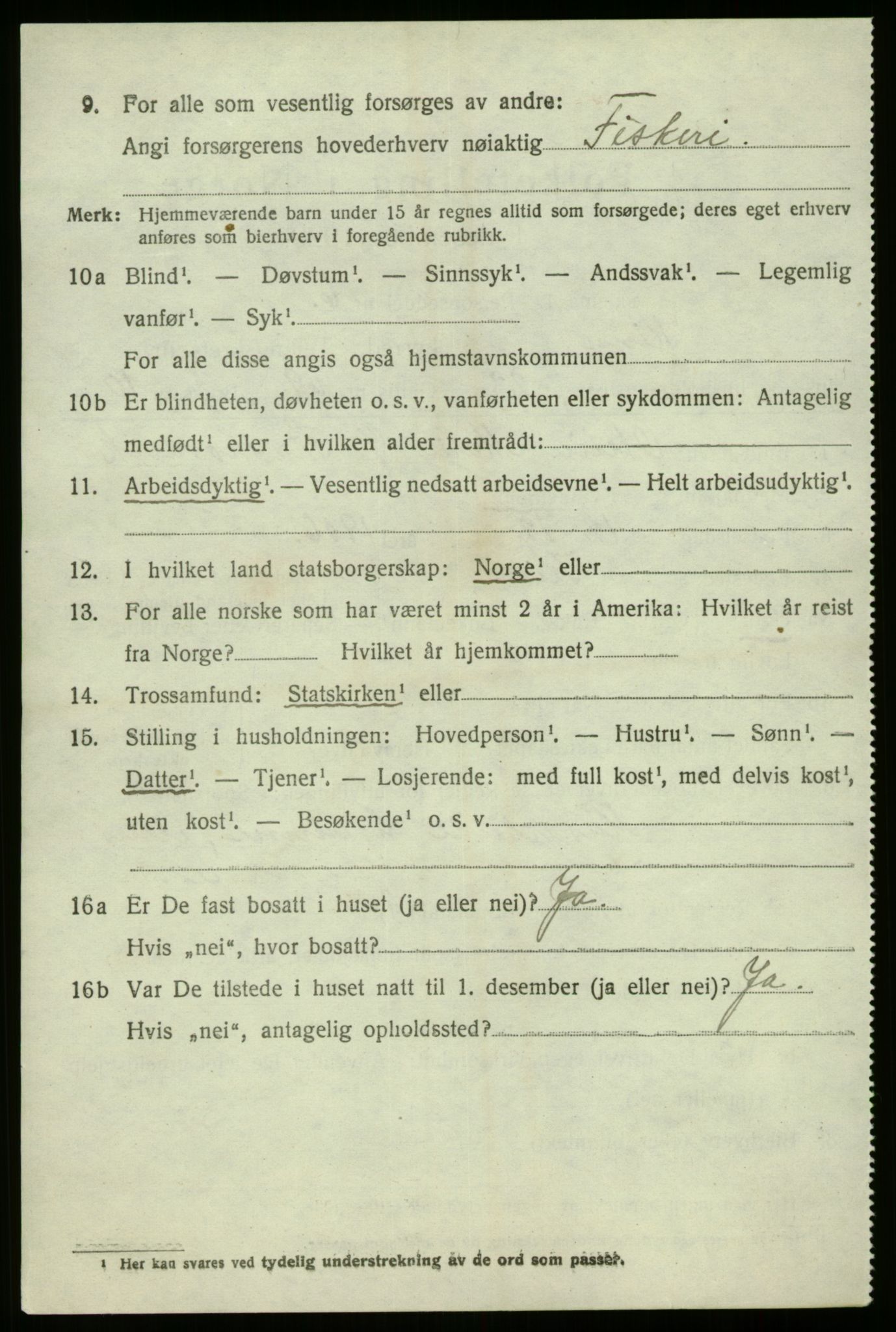 SAB, 1920 census for Kinn, 1920, p. 8704