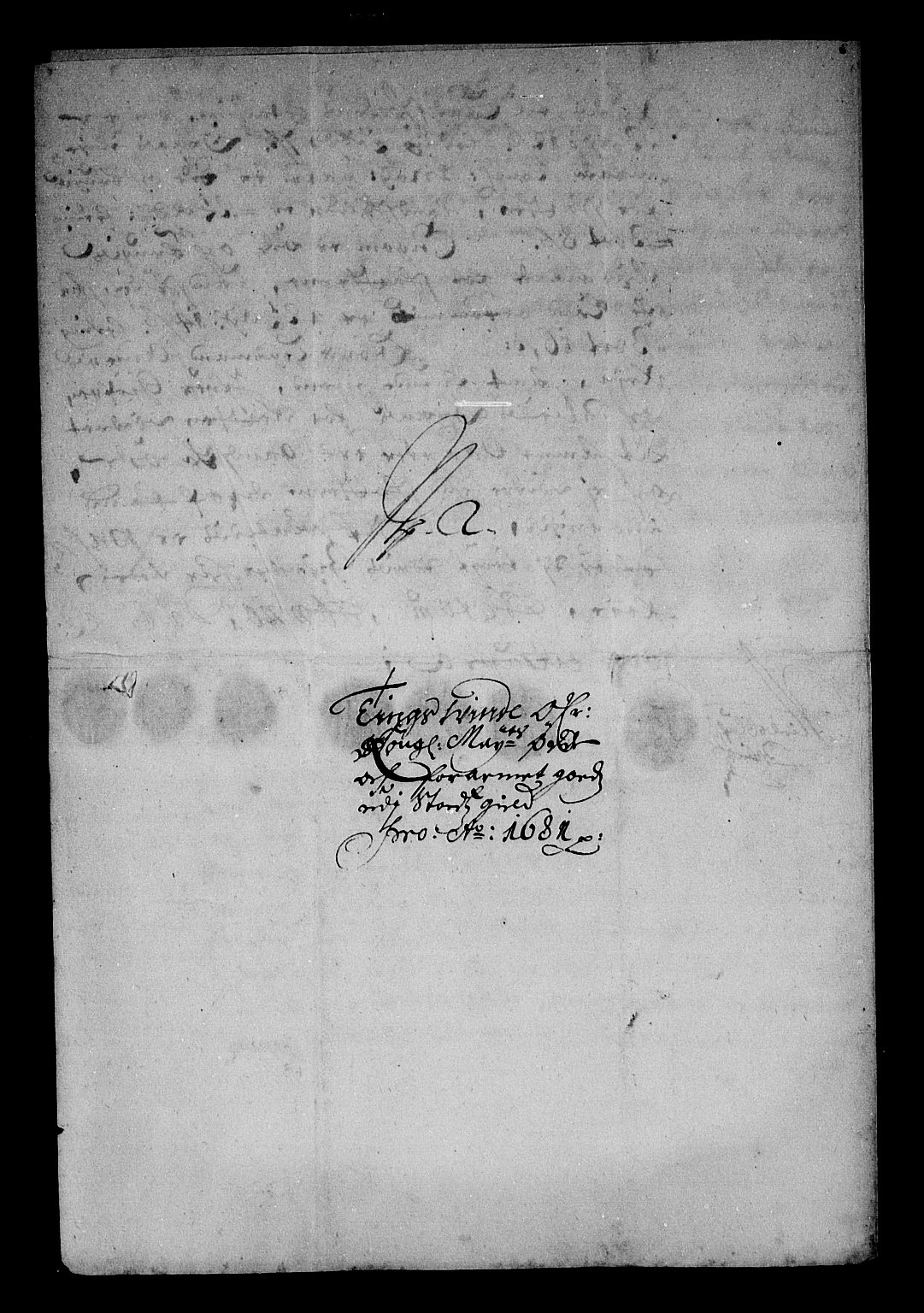 Rentekammeret inntil 1814, Reviderte regnskaper, Stiftamtstueregnskaper, Trondheim stiftamt og Nordland amt, AV/RA-EA-6044/R/Rf/L0064: Trondheim stiftamt, 1681