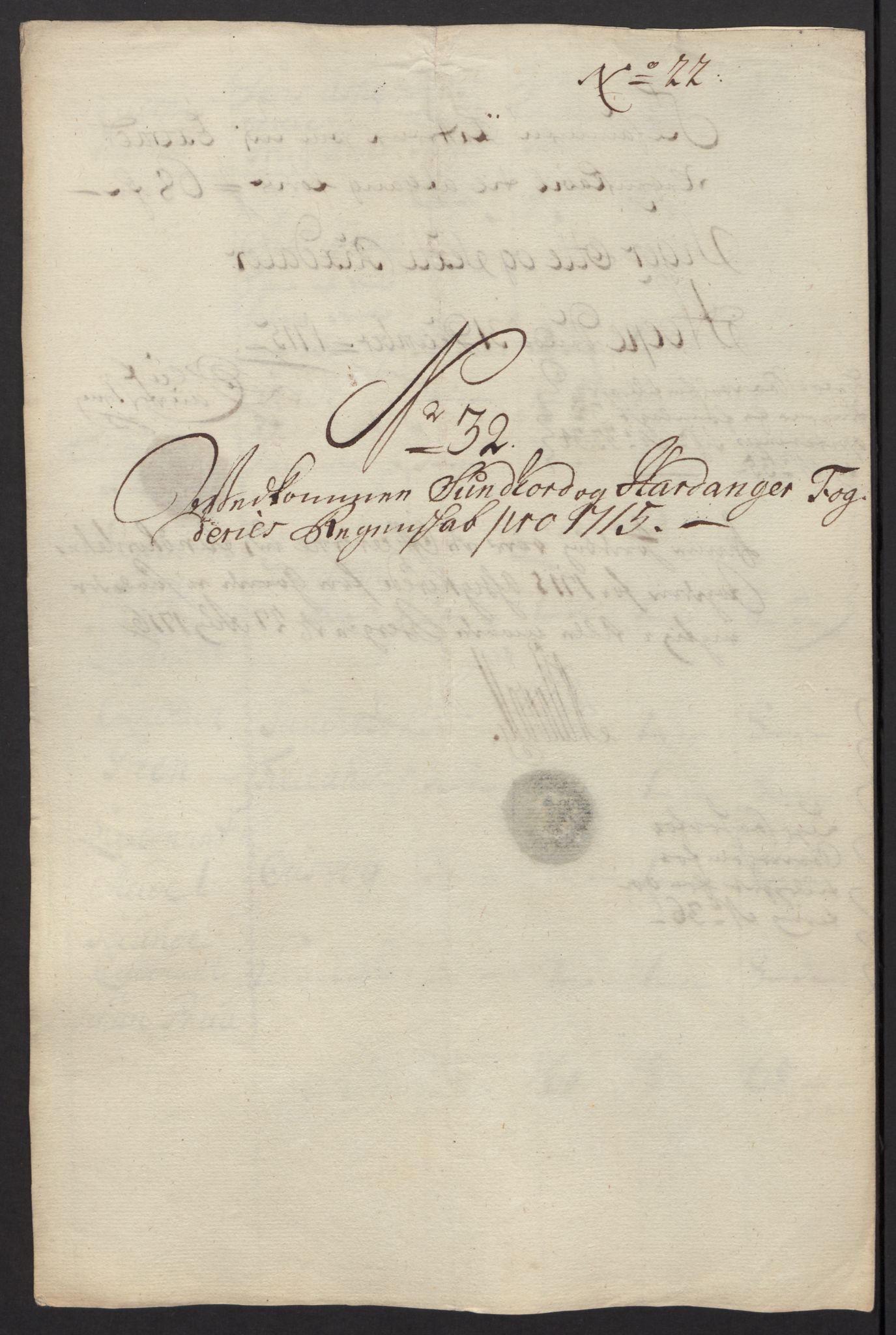 Rentekammeret inntil 1814, Reviderte regnskaper, Fogderegnskap, AV/RA-EA-4092/R48/L2991: Fogderegnskap Sunnhordland og Hardanger, 1715, p. 226