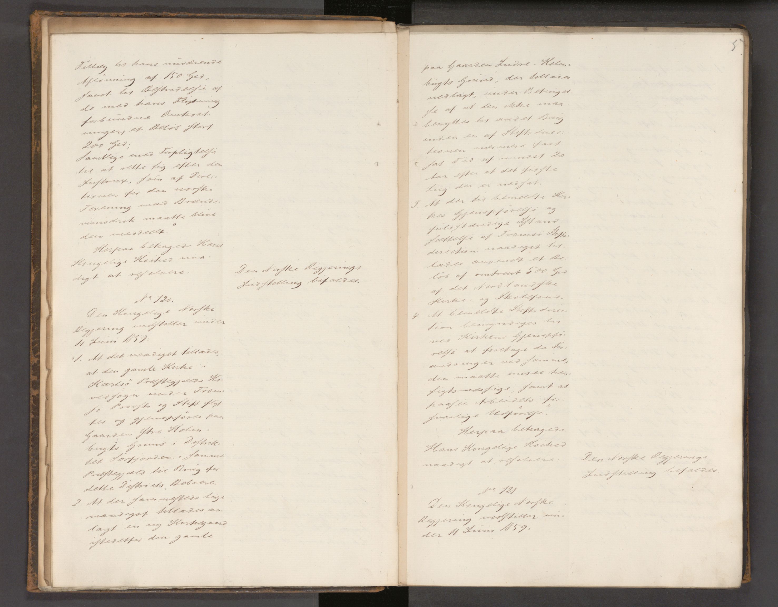 Statsrådssekretariatet, AV/RA-S-1001/A/Ab/L0090: Kgl. res. nr. 717-1028, 2. halvår, 1859