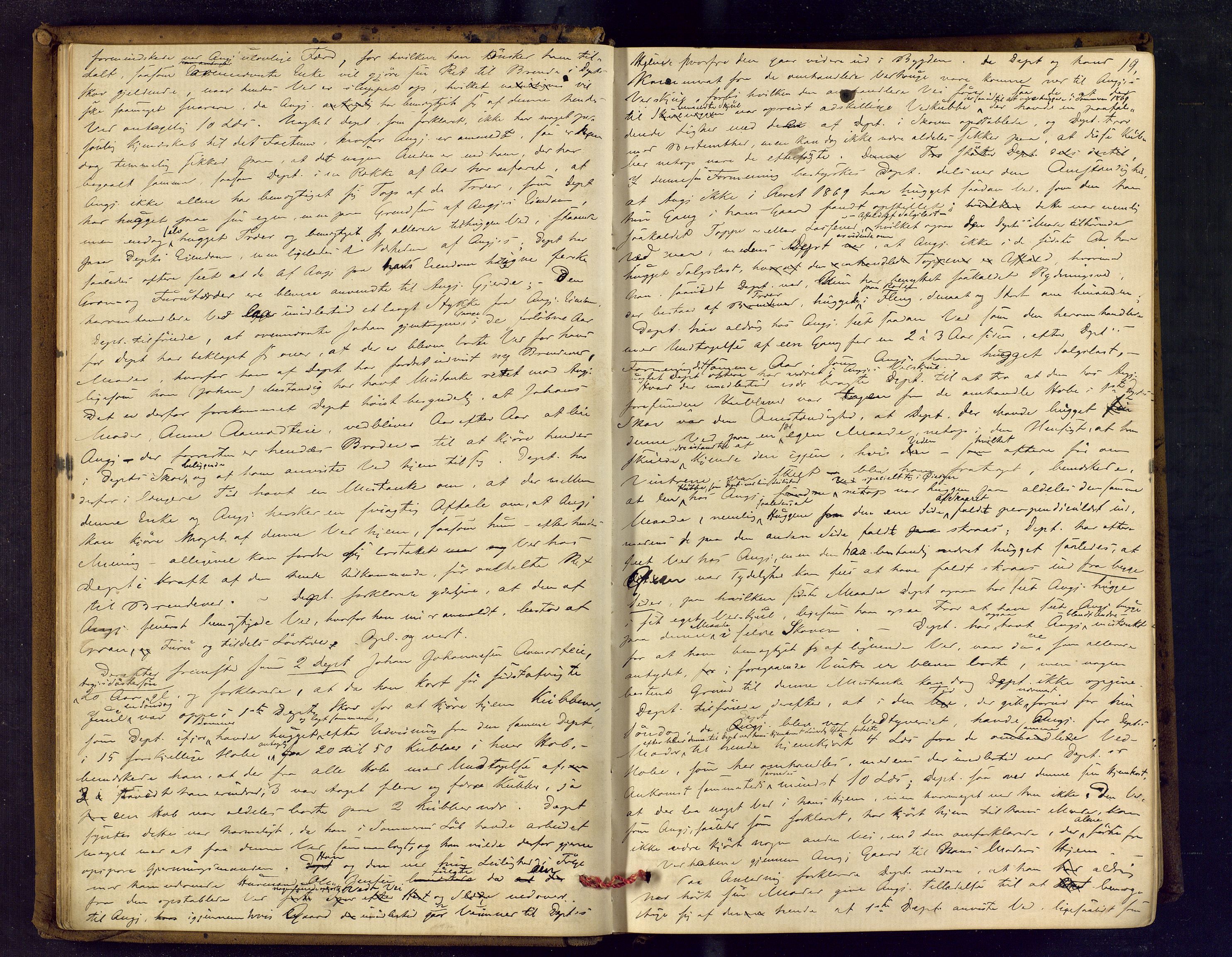 Eiker, Modum og Sigdal sorenskriveri, AV/SAKO-A-123/F/Fc/L0012: Ekstrarettsprotokoll - Modum, 1869-1883, p. 19