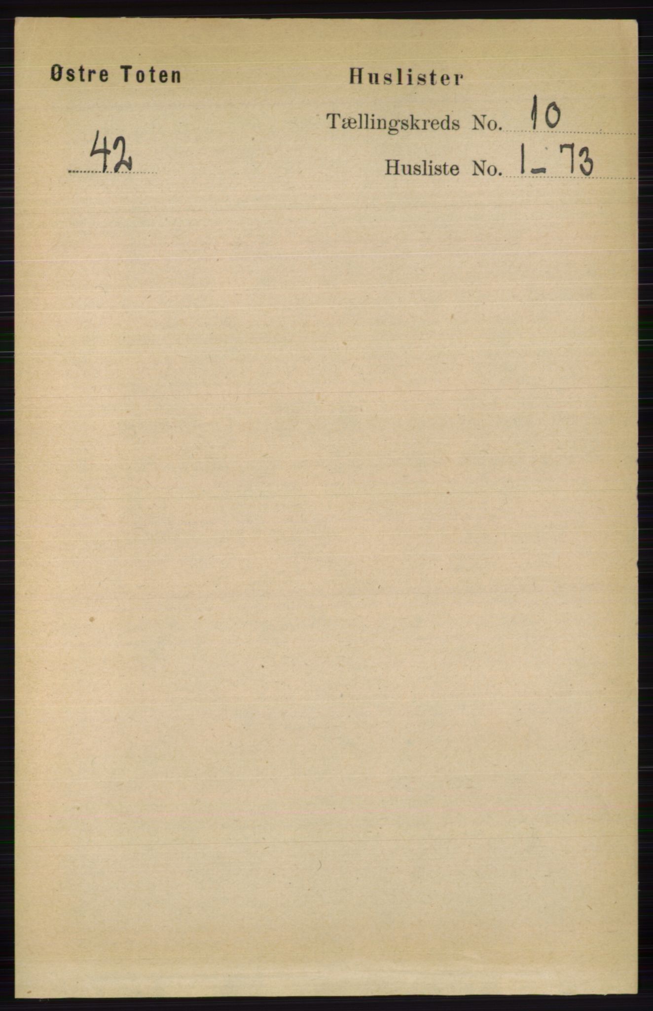 RA, 1891 census for 0528 Østre Toten, 1891, p. 6292