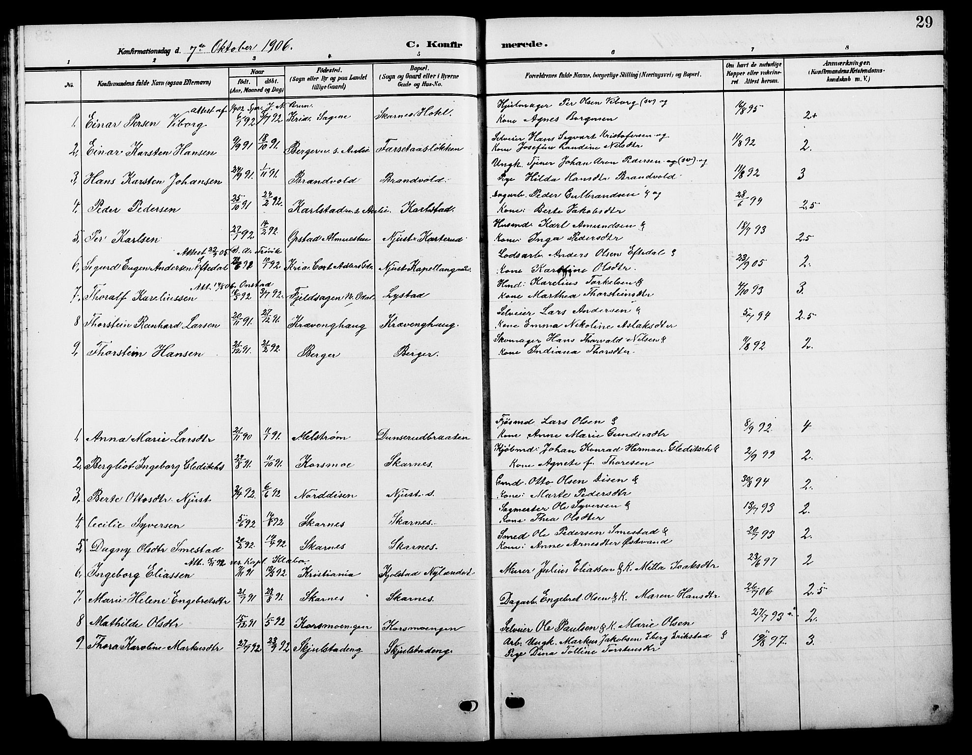 Sør-Odal prestekontor, AV/SAH-PREST-030/H/Ha/Hab/L0006: Parish register (copy) no. 6, 1906-1919, p. 29