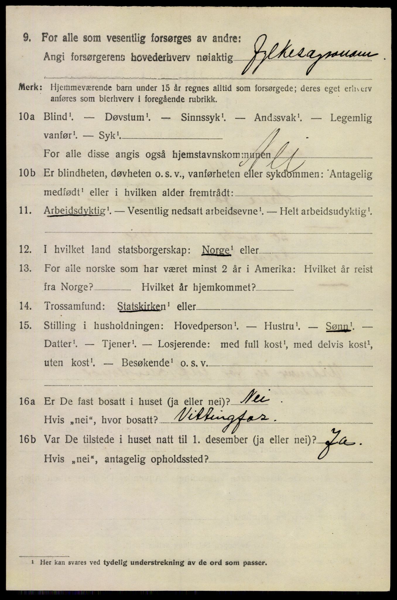 SAKO, 1920 census for Sem, 1920, p. 13000