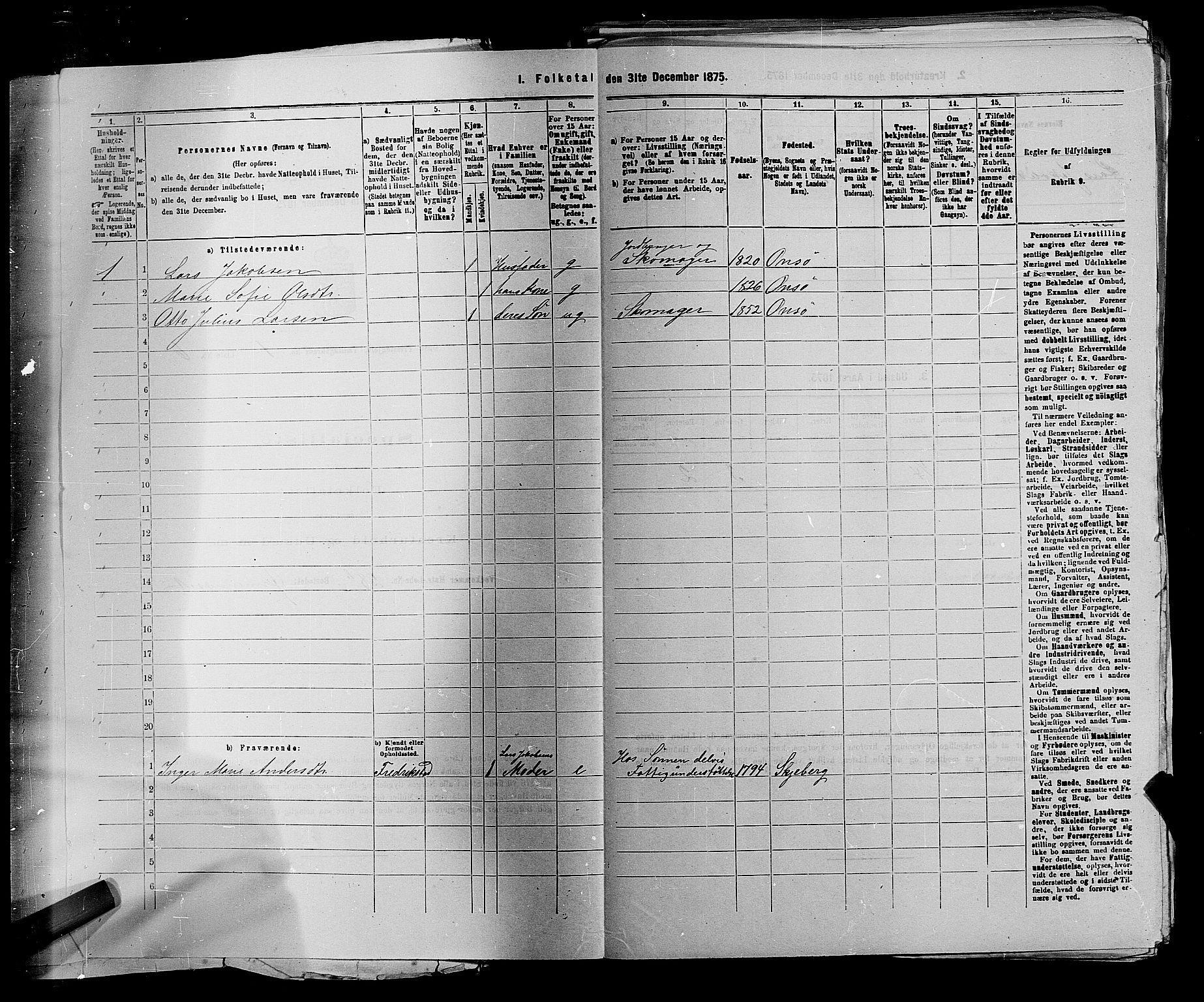 RA, 1875 census for 0134P Onsøy, 1875, p. 42