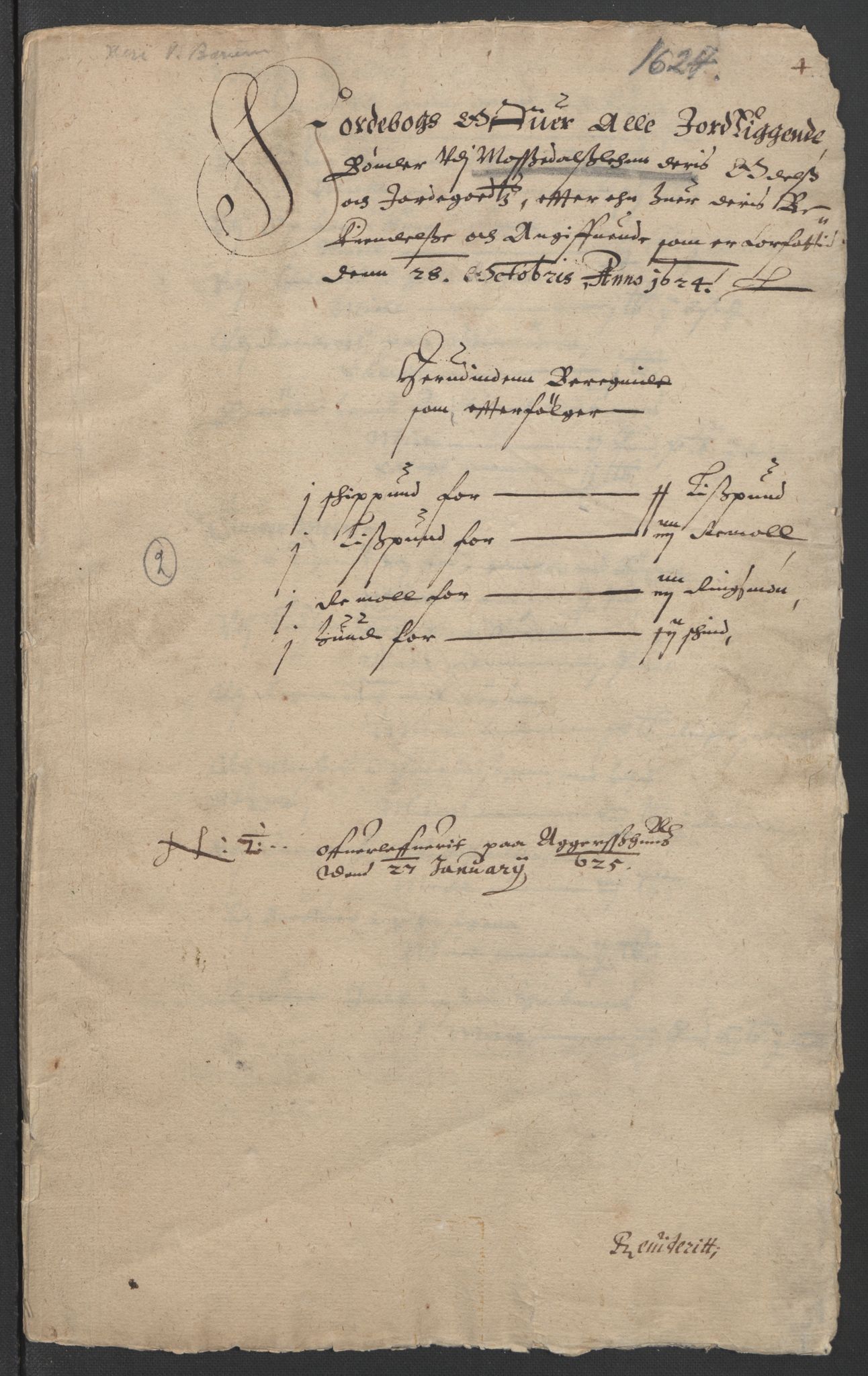 Stattholderembetet 1572-1771, RA/EA-2870/Ek/L0009/0001: Jordebøker til utlikning av rosstjeneste 1624-1626: / Odelsjordebøker for noen vikværske len, 1624-1626, p. 22