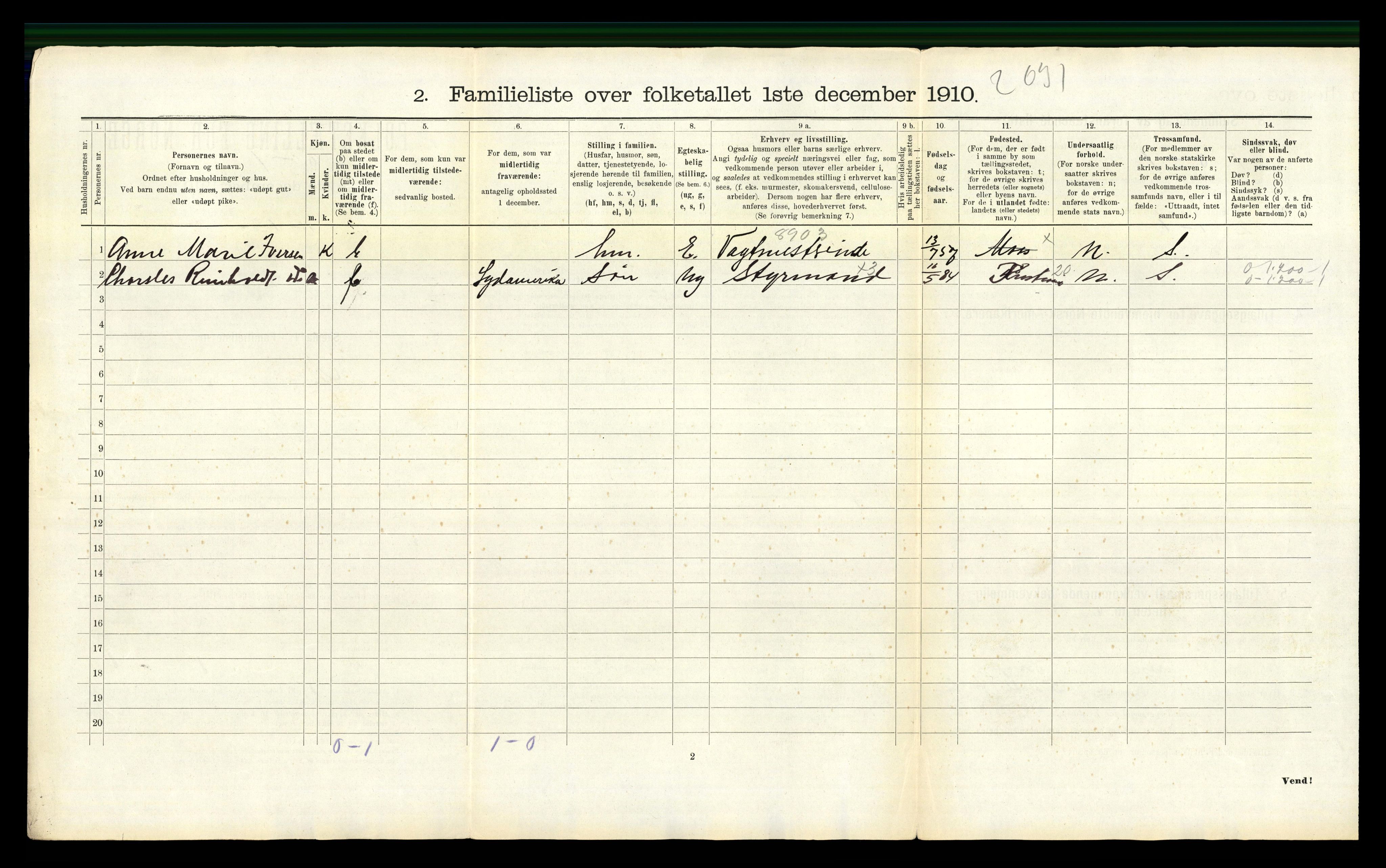 RA, 1910 census for Moss, 1910, p. 2268