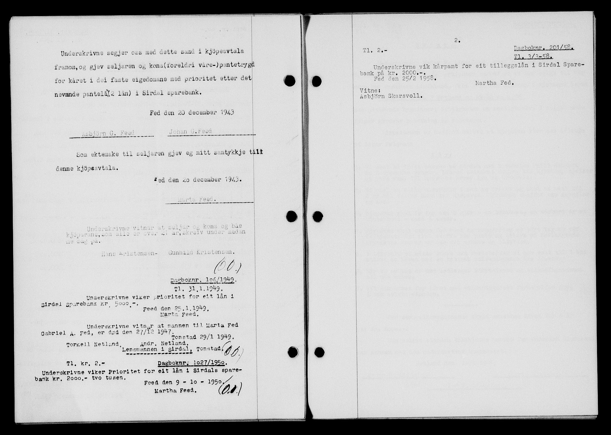 Flekkefjord sorenskriveri, SAK/1221-0001/G/Gb/Gba/L0058: Mortgage book no. A-6, 1942-1944, Diary no: : 11/1944
