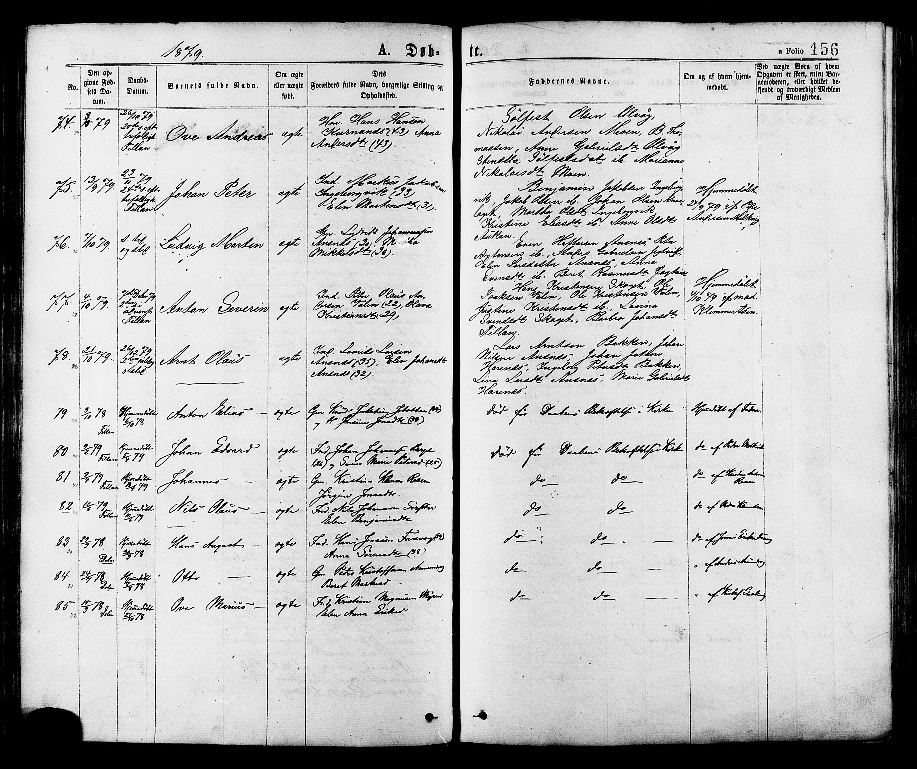 Ministerialprotokoller, klokkerbøker og fødselsregistre - Sør-Trøndelag, AV/SAT-A-1456/634/L0532: Parish register (official) no. 634A08, 1871-1881, p. 156