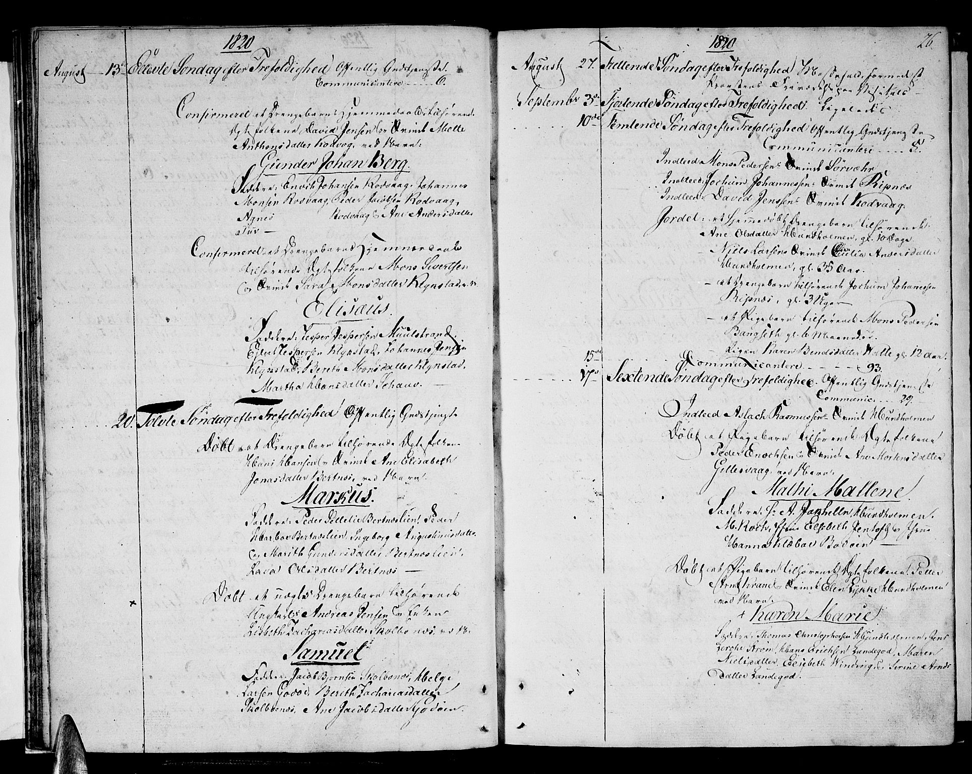 Ministerialprotokoller, klokkerbøker og fødselsregistre - Nordland, SAT/A-1459/801/L0005: Parish register (official) no. 801A05, 1818-1834, p. 26