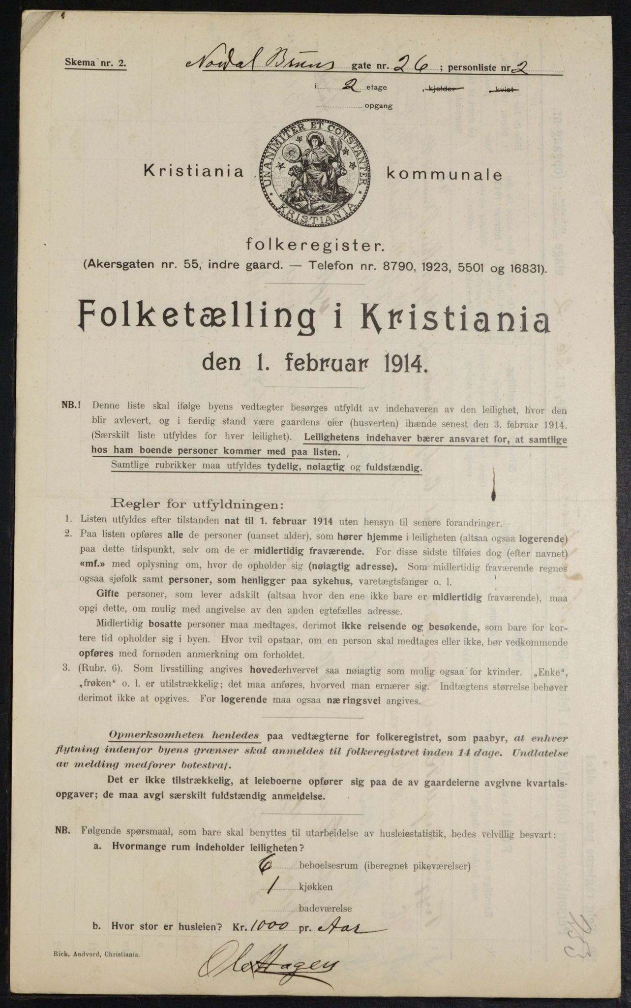 OBA, Municipal Census 1914 for Kristiania, 1914, p. 72418