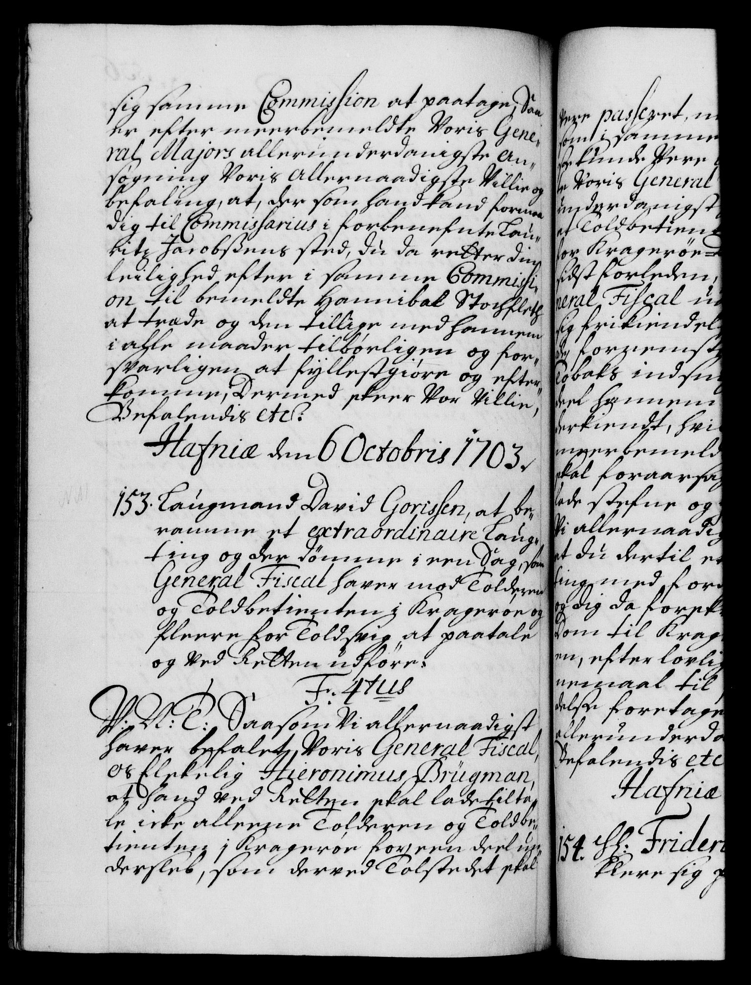 Danske Kanselli 1572-1799, AV/RA-EA-3023/F/Fc/Fca/Fcab/L0016: Norske tegnelser, 1699-1703, p. 536b