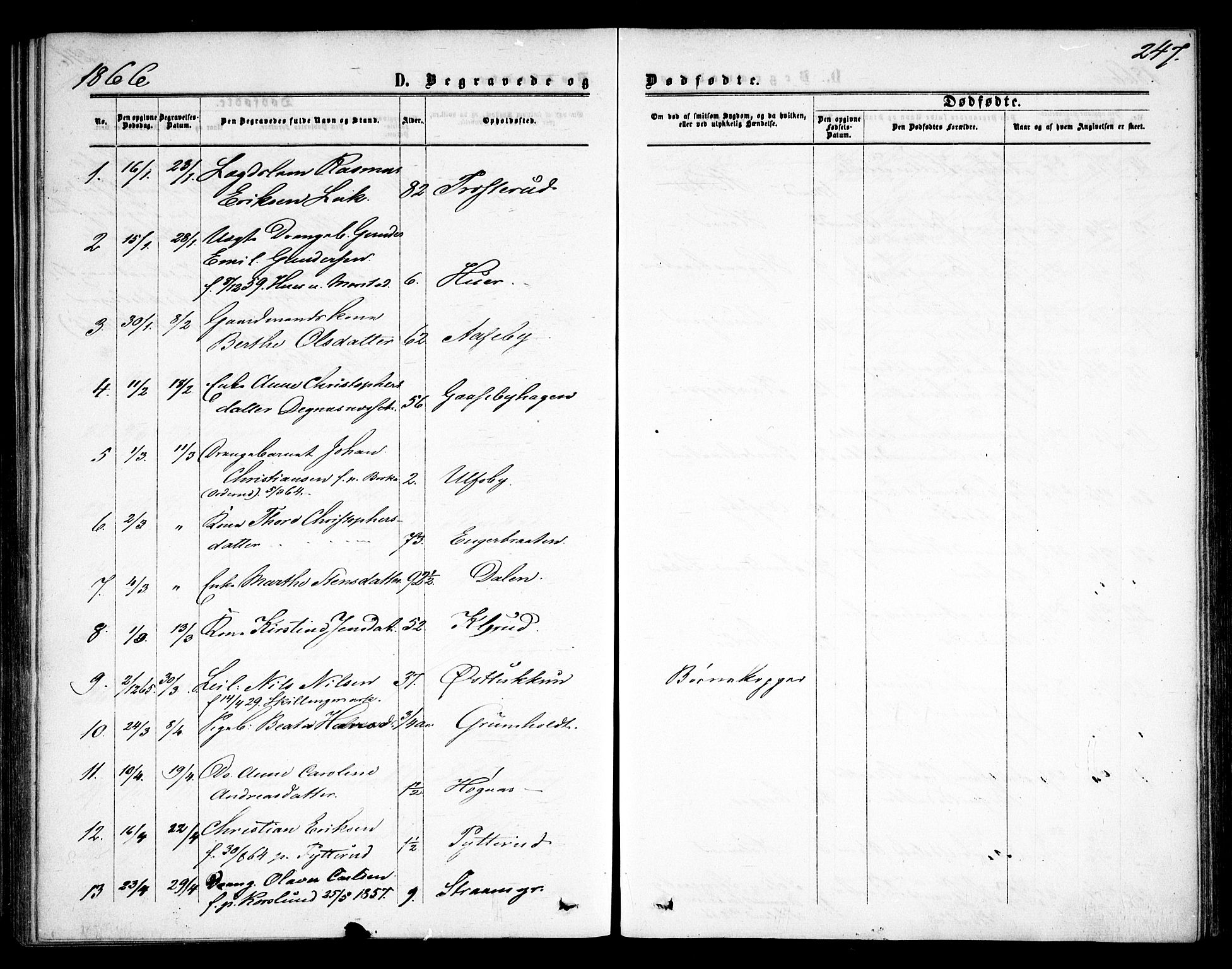 Rødenes prestekontor Kirkebøker, SAO/A-2005/F/Fa/L0007: Parish register (official) no. I 7, 1860-1869, p. 247