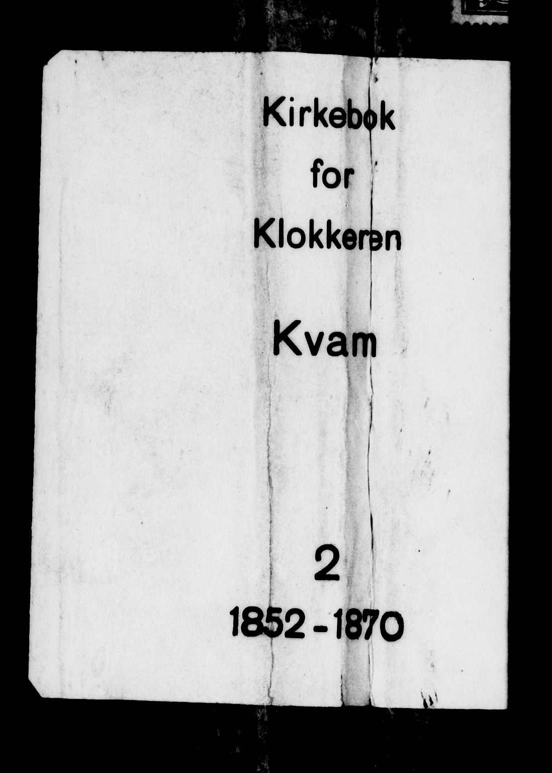 Kvam sokneprestembete, SAB/A-76201/H/Hab: Parish register (copy) no. B 1, 1852-1870